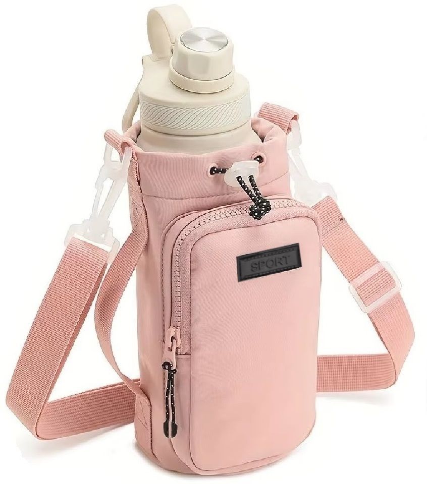 Water Bottle Holder Cover Bag for 1 Ltr Bottles with Phone Pocket Zipper Closure-image-24