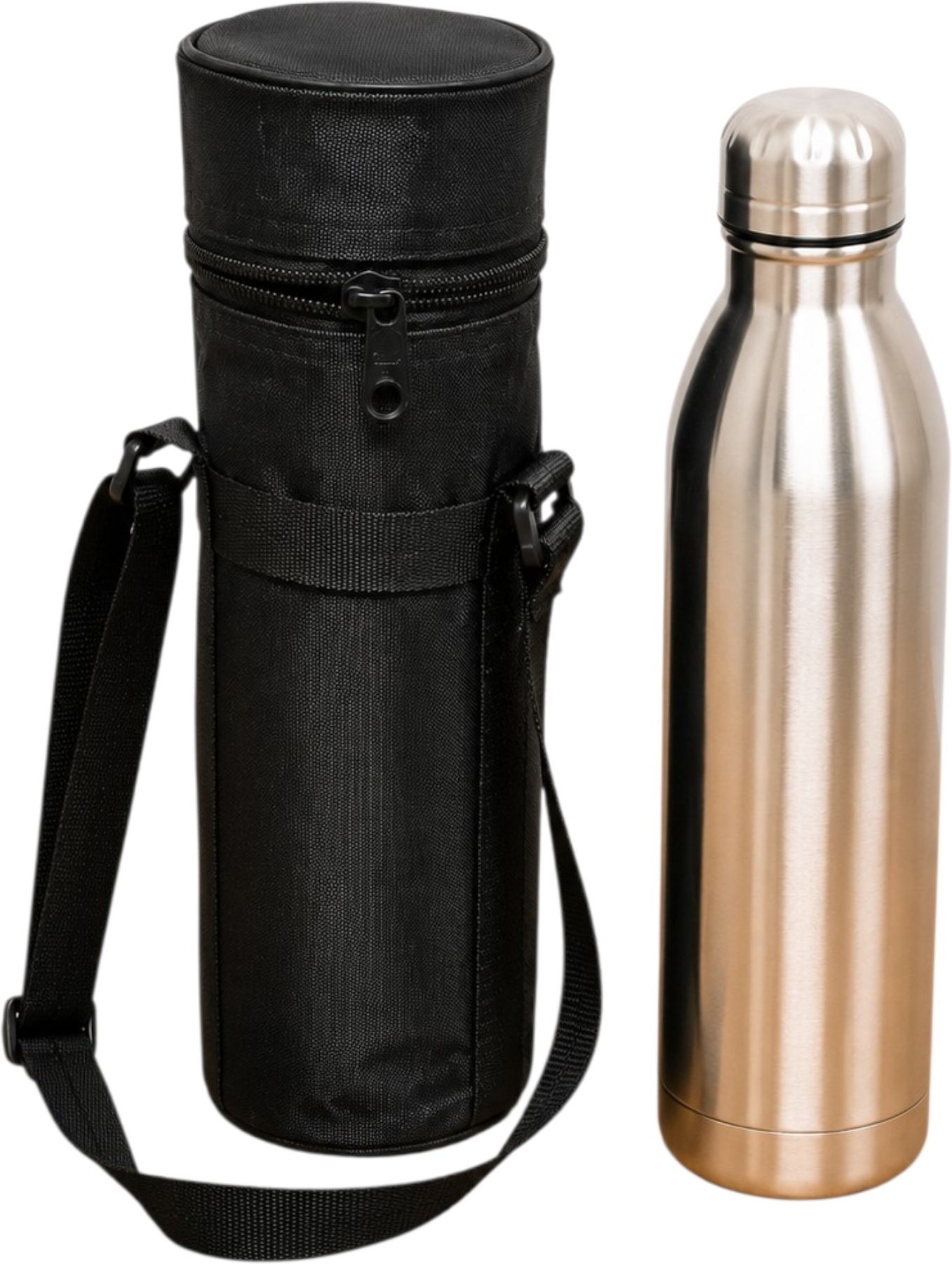 Premium Water Bottle Cover with Adjustable Shoulder Strap & Zip Closure-image-46