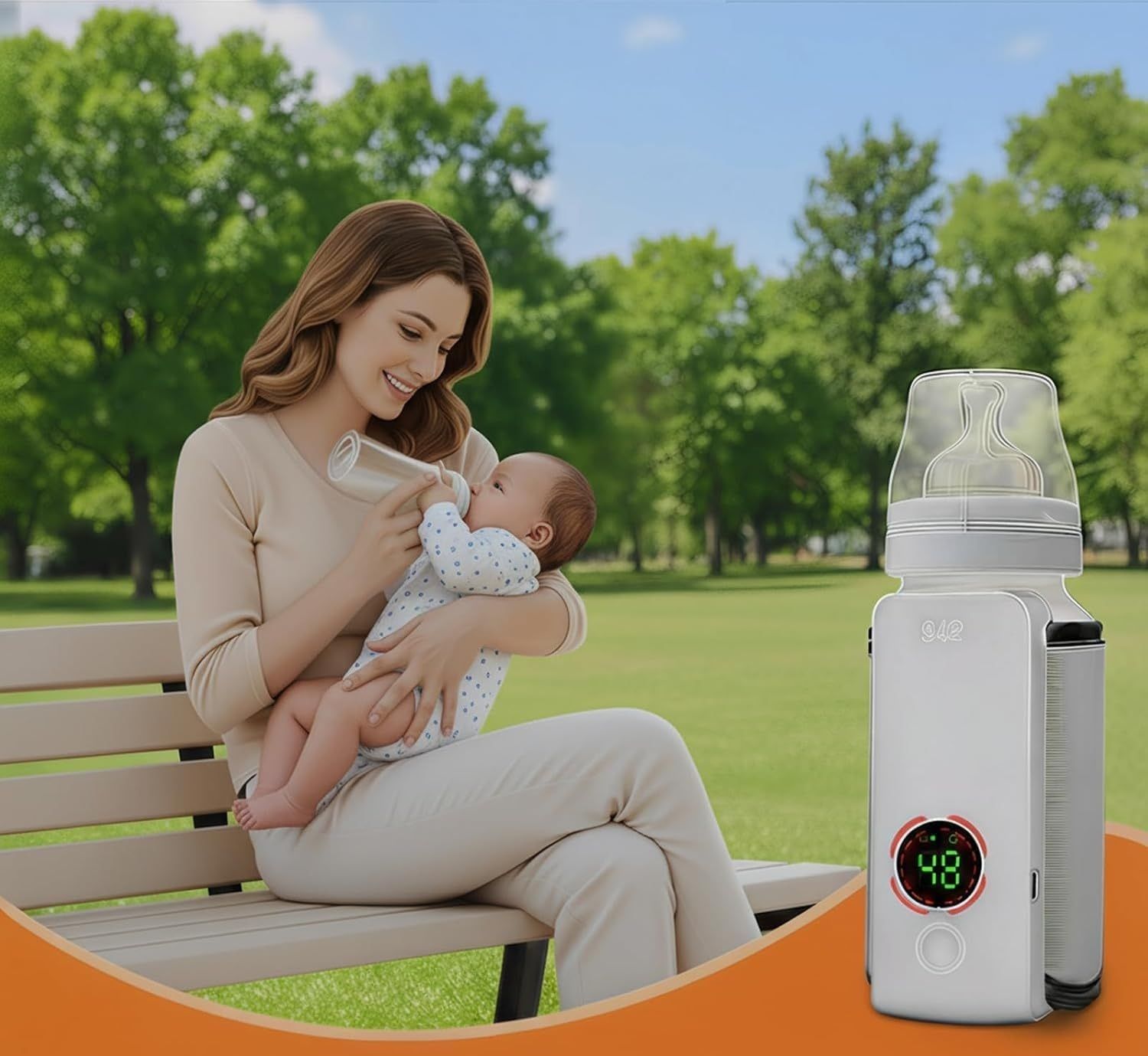 wundervox Portable Milk Warmer for Baby Bottles with Fast Heating & Heat Retention-picture-5