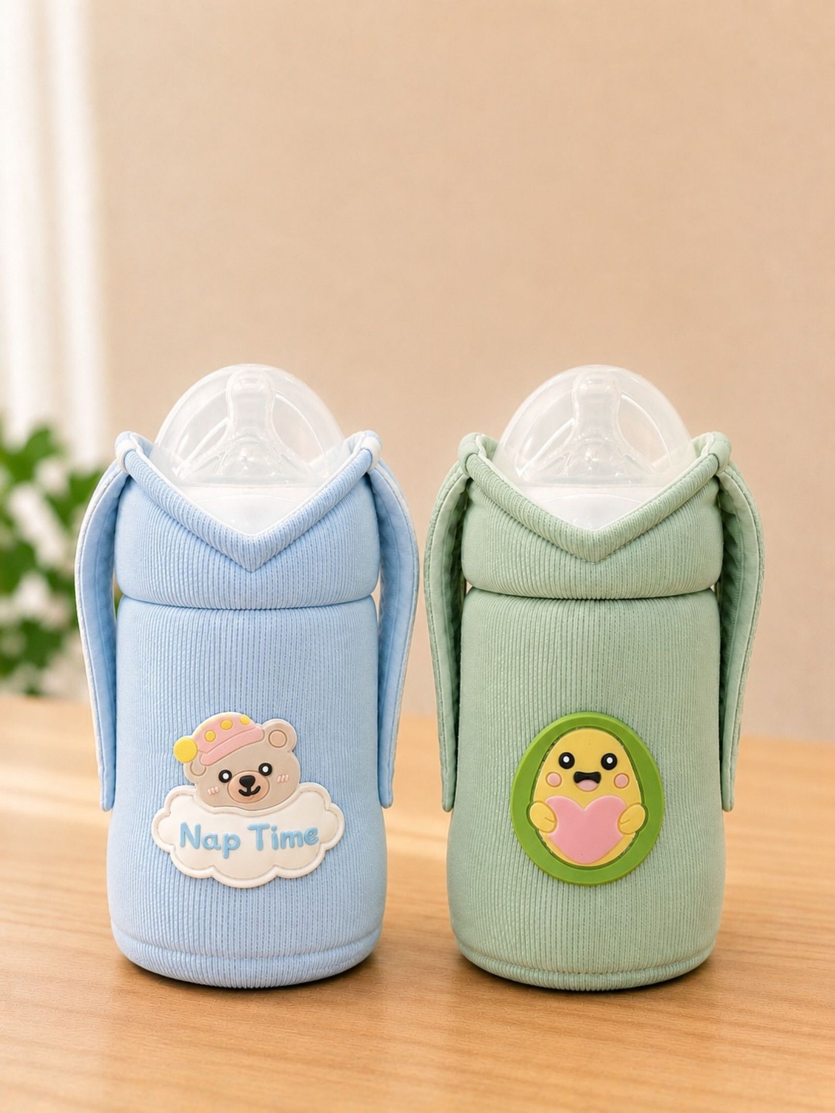 the little lookers Baby Feeder Cover Sleeve with Handles | Soft Water Resistant Bottle Cover-picture-35
