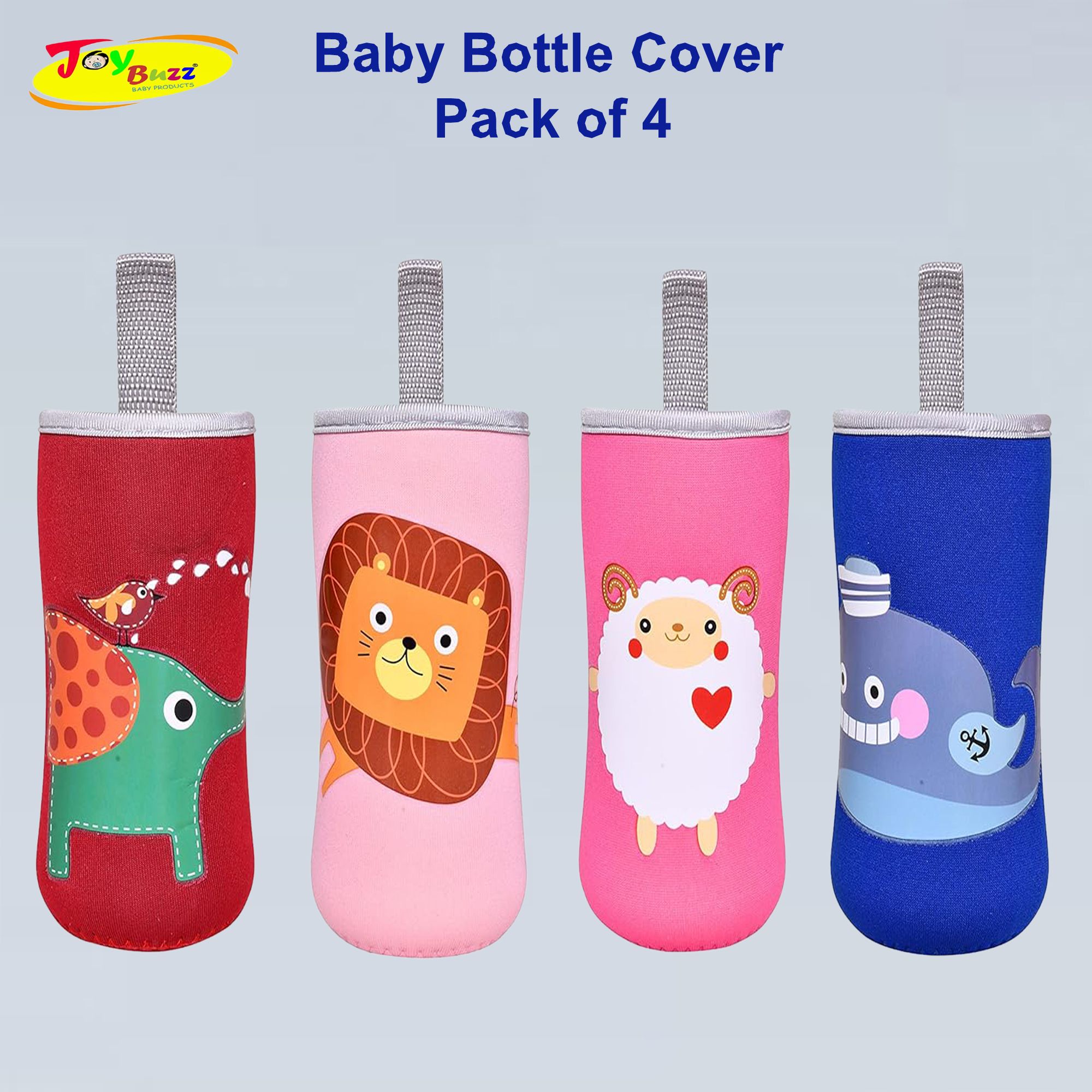 joy buzz Adjustable Feeding Bottle Cover Slim Neck Milk/Water Bottles Cover - Pack of 4-picture-44