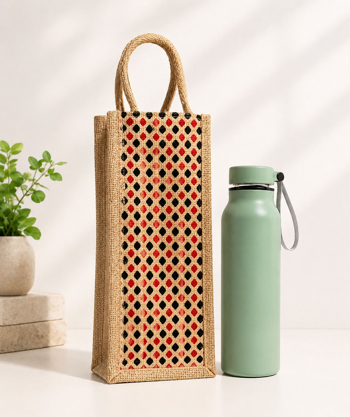 shri vinayak Jute Bag For Water Bottle 1000ml, Bottle Cover-picture-15