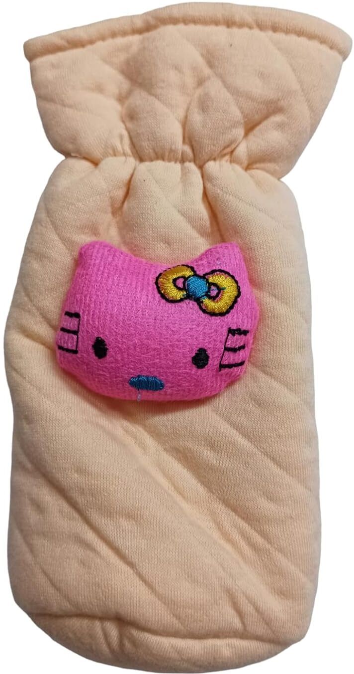 New Born Baby Feeding Bottle Cover Velvet Fabric Printed Bottle Cover-image-5