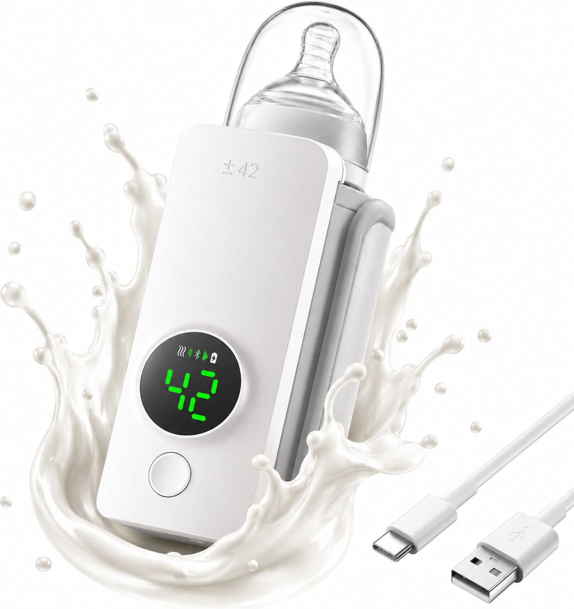 Portable Smart Baby Bottle Warmer | USB Rechargeable Cordless Milk Bottle Heater-image-32