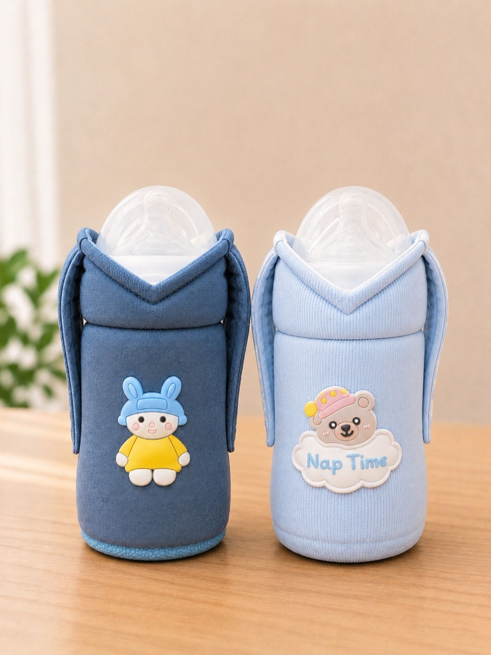 the little lookers Baby Feeder Cover Sleeve with Handles | Soft Water Resistant Bottle Cover-picture-45