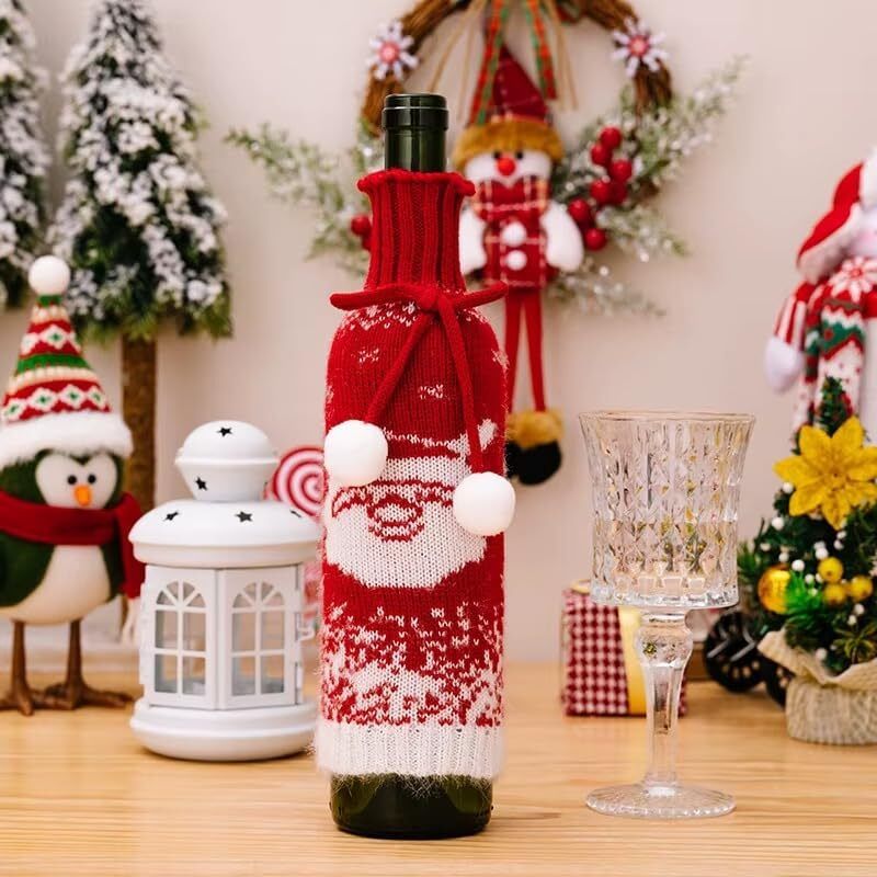 ascension Santa Claus Wine Bottle Sweater Cover-picture-5