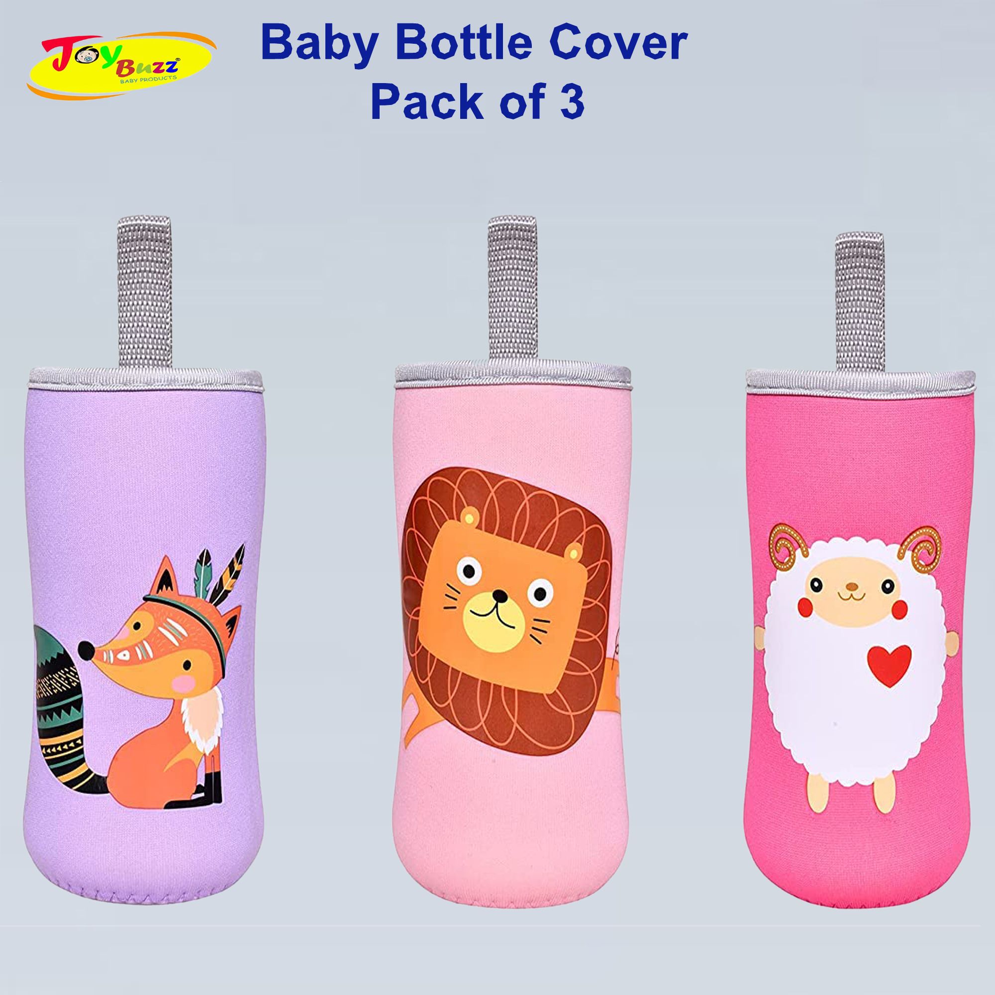 joy buzz Adjustable Feeding Bottle Cover Slim Neck Milk/Water Bottles Cover - Pack of 3-picture-40
