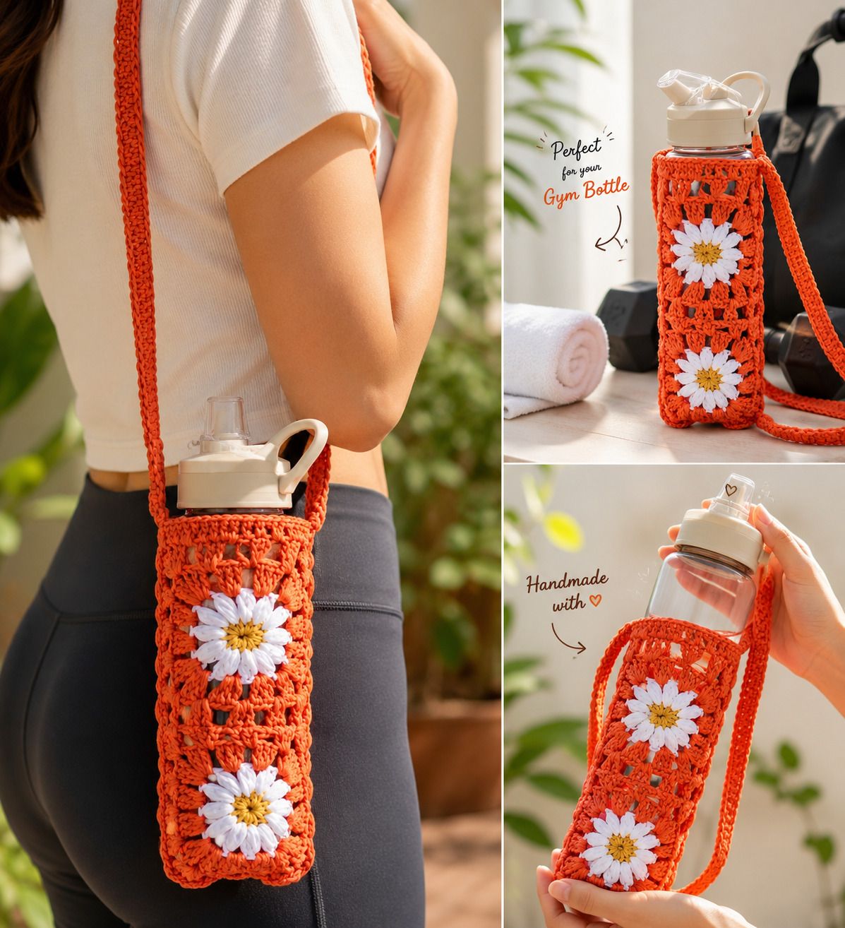 Floral Crochet Bottle Bag-image-47