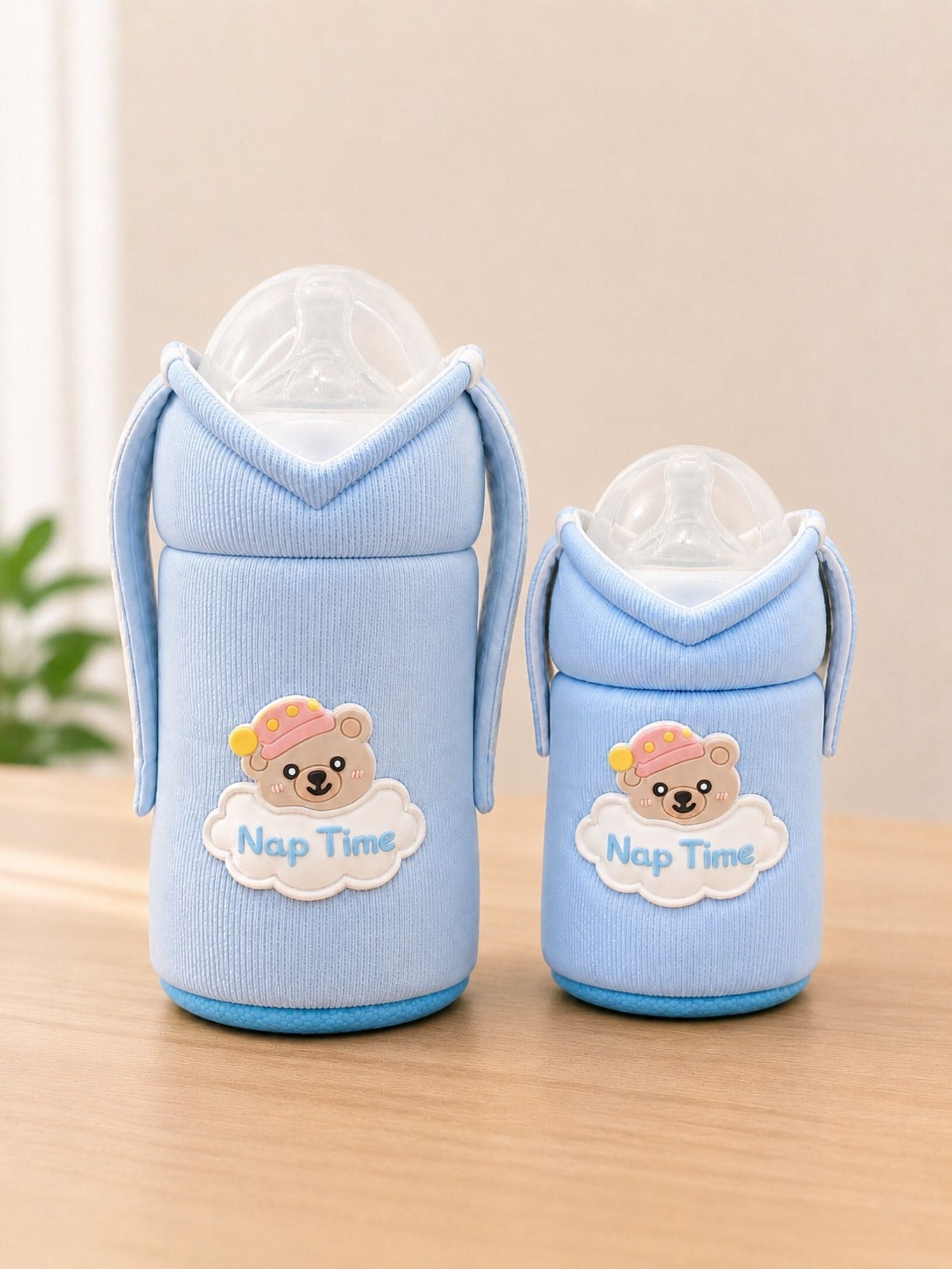 the little lookers Baby Feeder Cover Sleeve with Handles | Soft Water Resistant Bottle Cover-picture-30