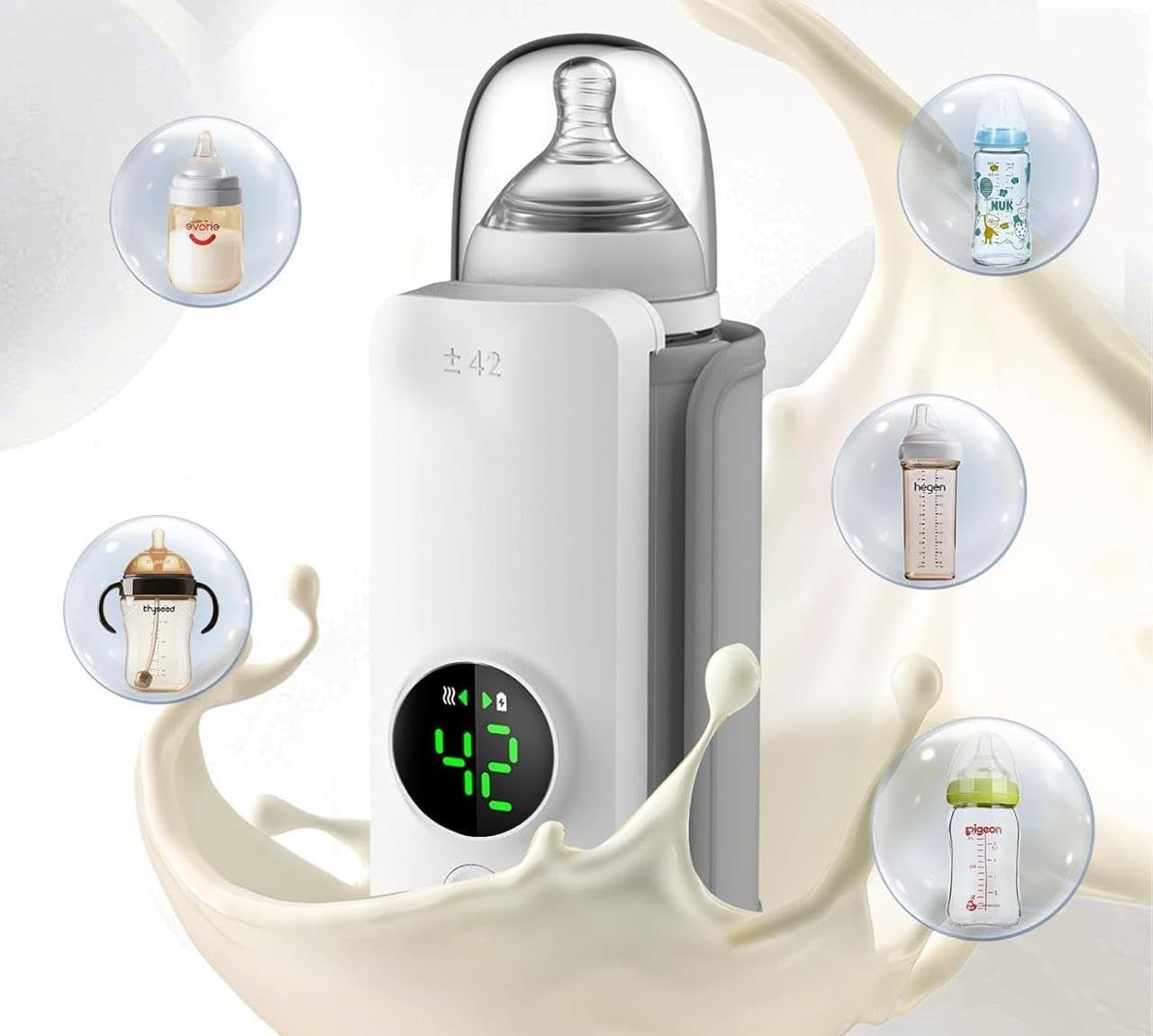 USB Rechargeable Portable Milk Warmer for Baby Bottles-image-14