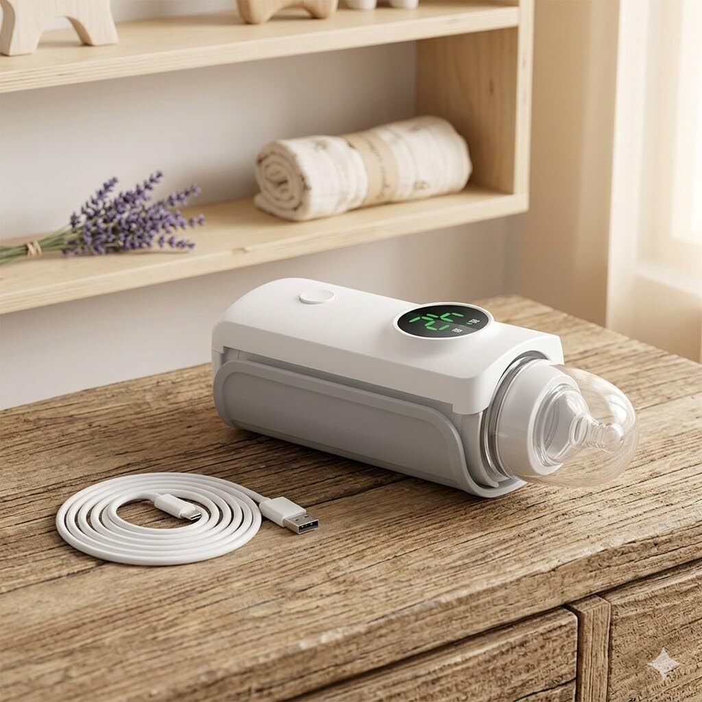Electric Baby Milk Heater with Digital Display & Rechargeable Battery-image-21