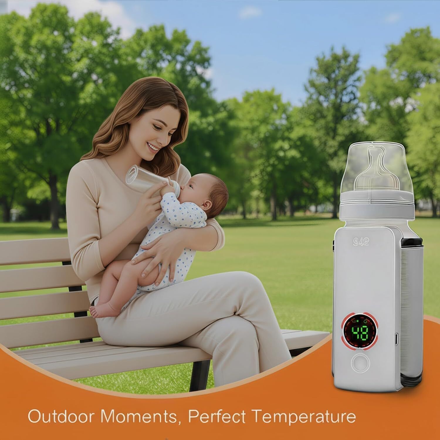wundervox Baby Bottle Warmer Rechargeable Portable Milk Heater for Travel & Home-picture-26