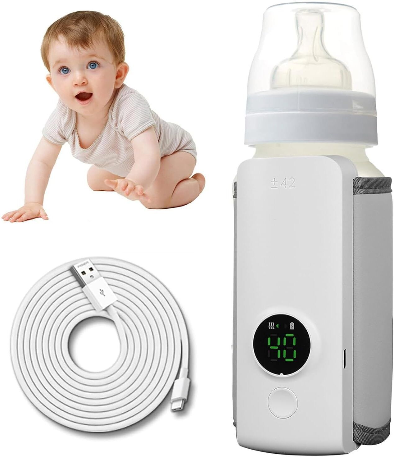 eversys Portable Baby Bottle Warmer – Rechargeable Cordless Milk Warmer-picture-40