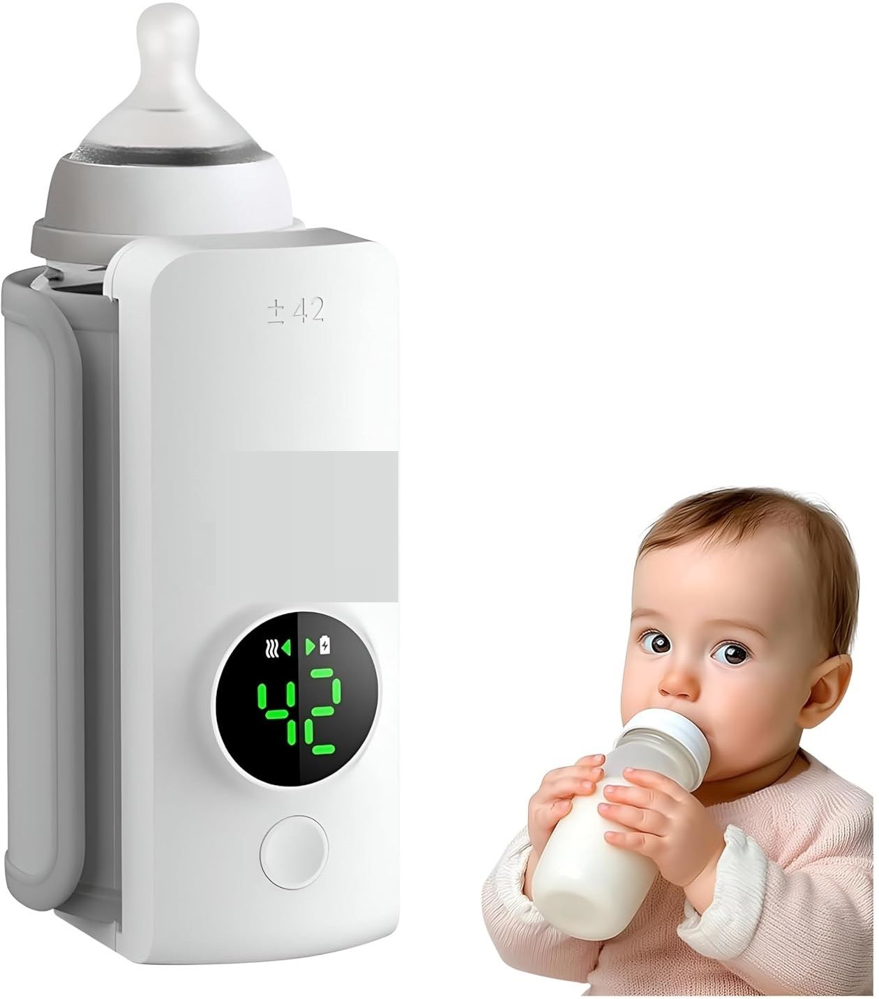 cartspace Portable Rechargeable Baby Bottle Warmer with LED Temperature Display-picture-11
