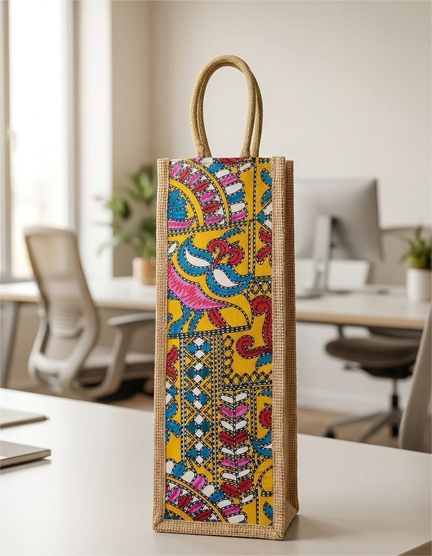 vyoraa JUTE WATER BOTTLE COVER-1000ML-MULTICOLOR-picture-17