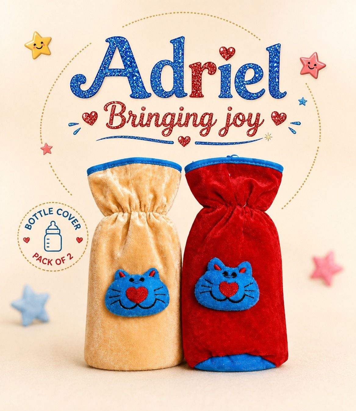 baby bottle cover pack of 2 peach red-image-18