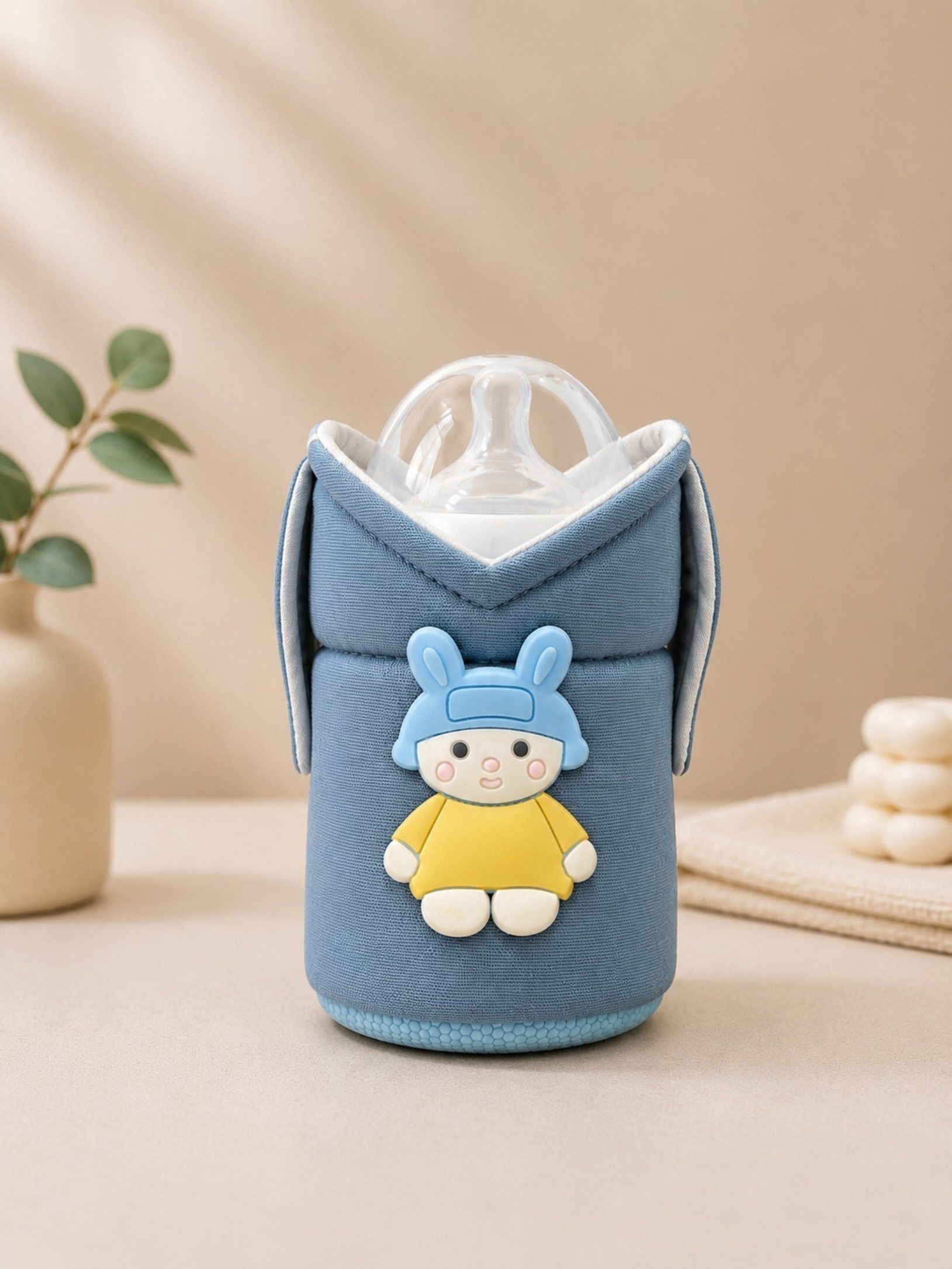 the little lookers Baby Feeder Cover Sleeve with Handles | Soft Water Resistant Bottle Cover-picture-46
