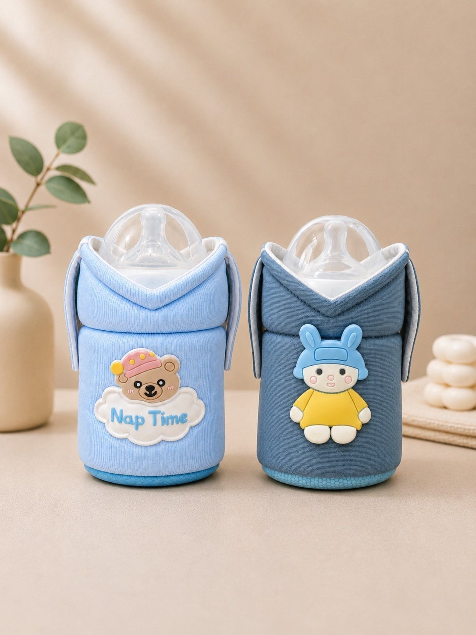 the little lookers Baby Feeder Cover Sleeve with Handles | Soft Water Resistant Bottle Cover-picture-39