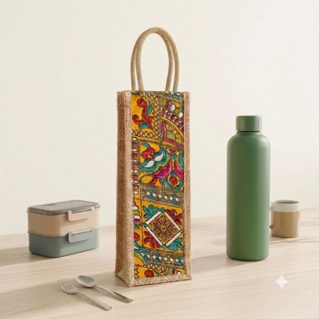 shri vinayak Jute Water Bottle Bag, Bottle Cover Pack of 01-picture-21