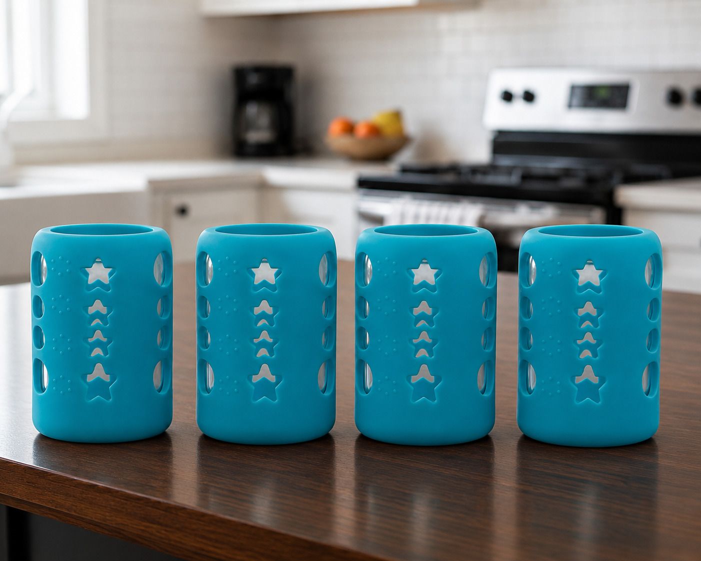4 PCS 120ml Silicone Baby Feeding Bottle Cover & Insulated Protection for Babies-image-19