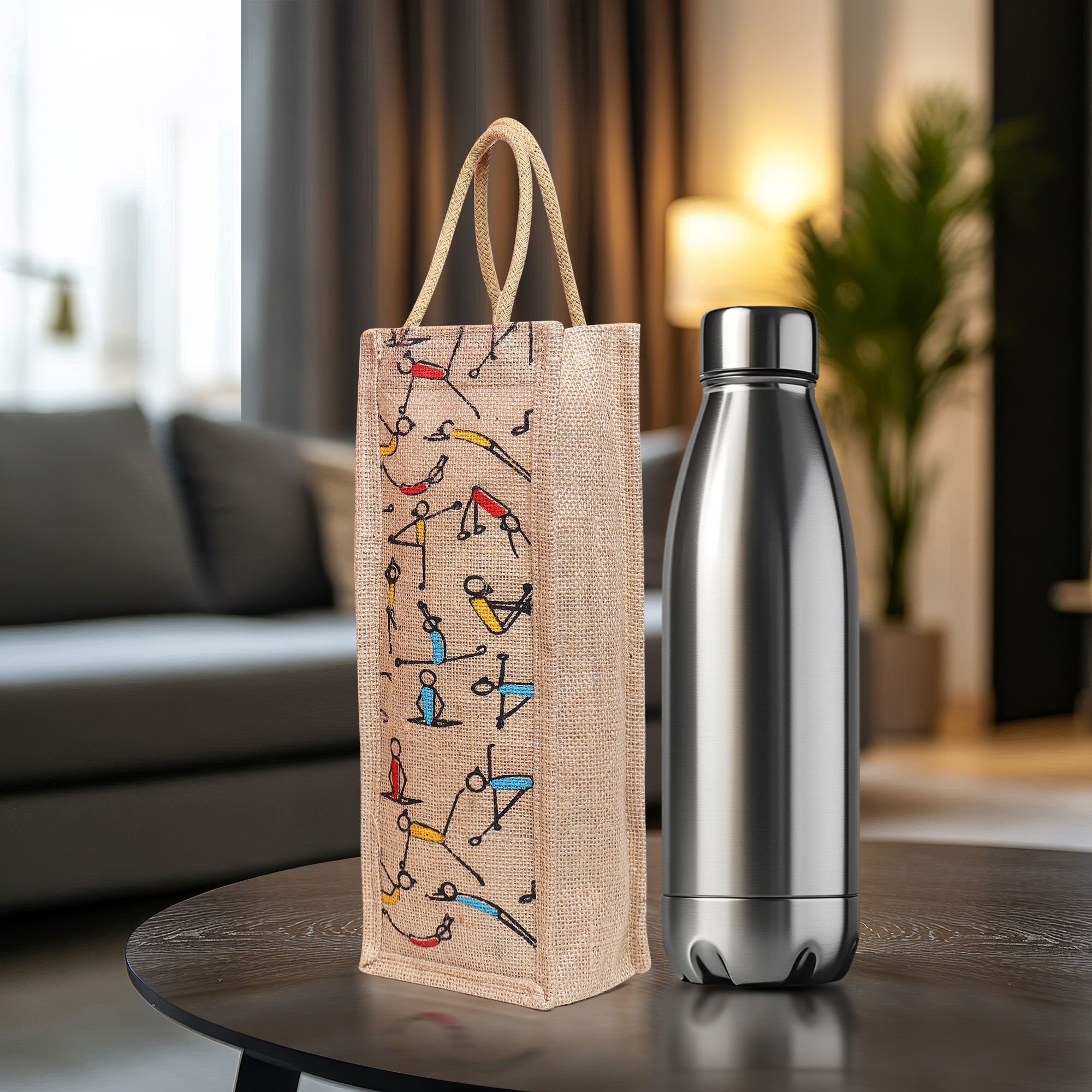 r touch Handbag bottle jute cover eco-friendly product wine bottle cover-picture-12