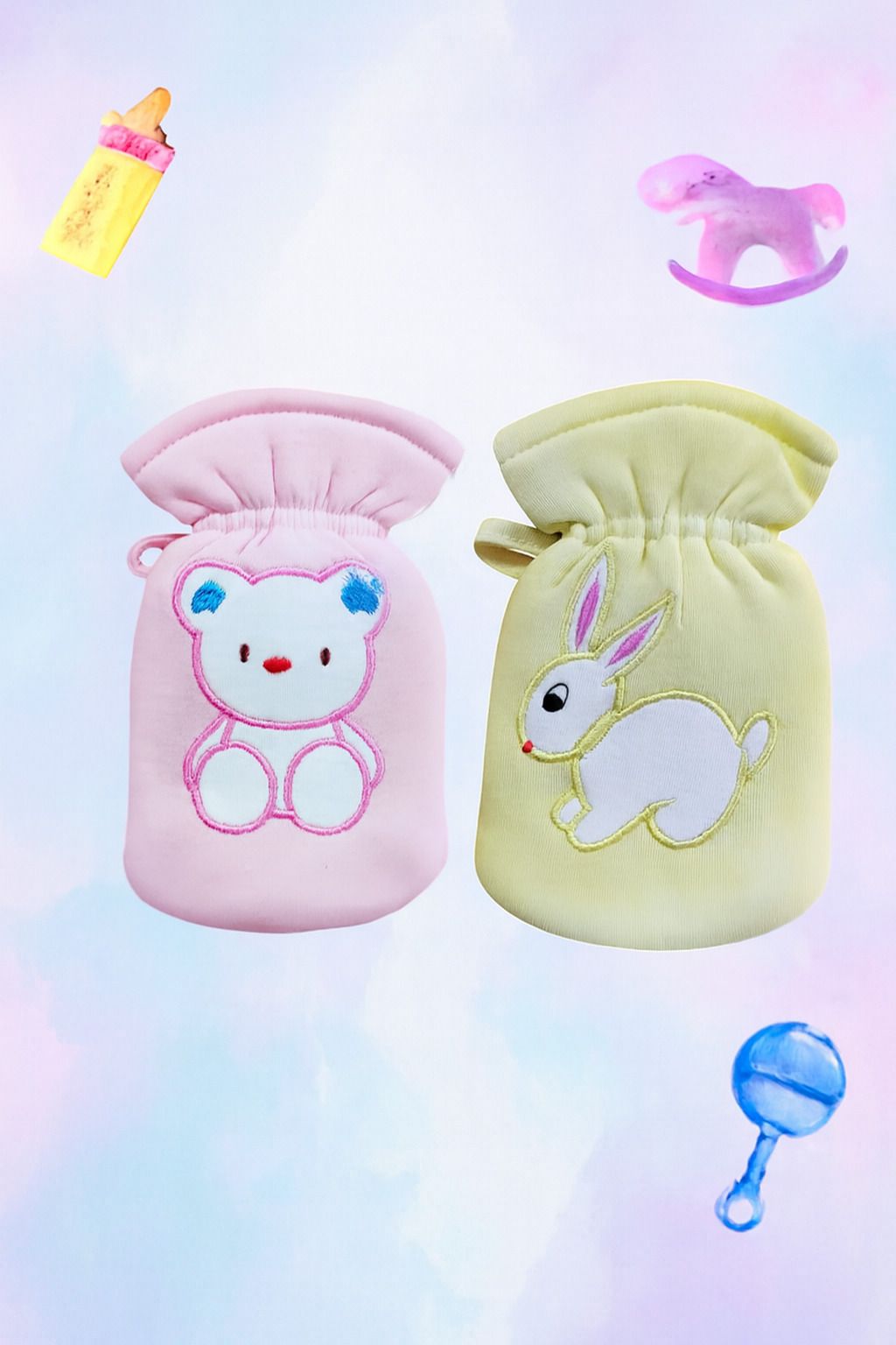 Washable Feeding Bottle Cover for Baby Boys & Girls – Pack of 2, Cute Designs-image-5