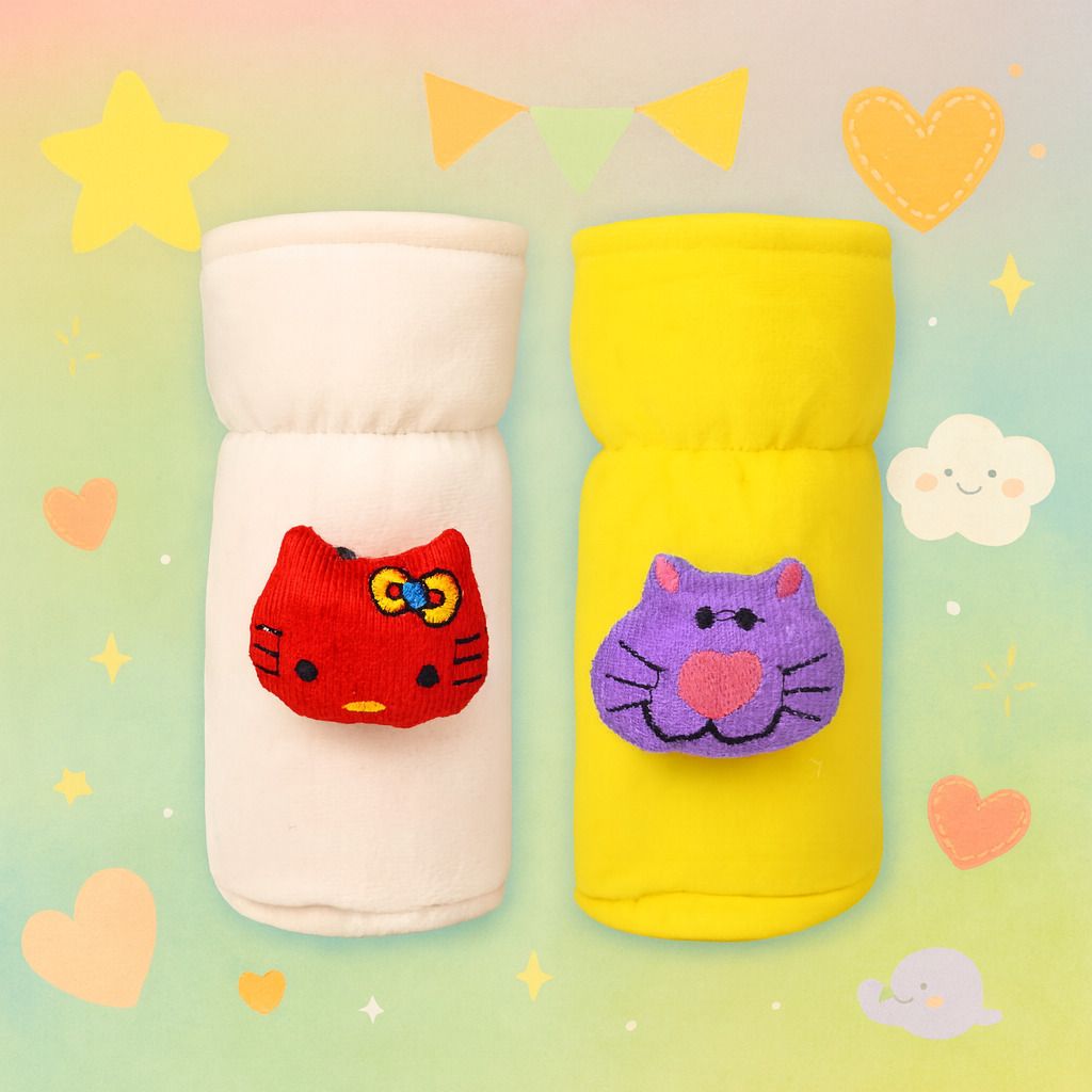mw prints Soft Plush Baby Feeding Bottle Cover (60-125 ml) with Cartoon Strap, Comfortable-picture-16