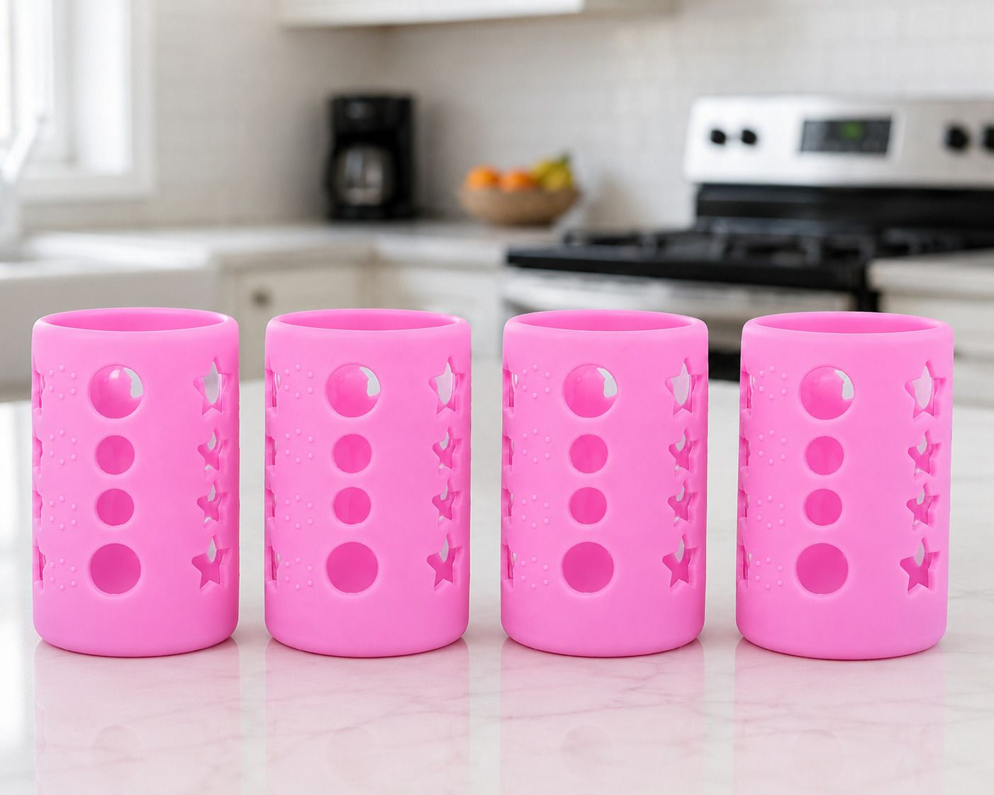 safe-o-kid 4 PCS 120ml Silicone Baby Feeding Bottle Cover & Insulated Protection for Babies-picture-15