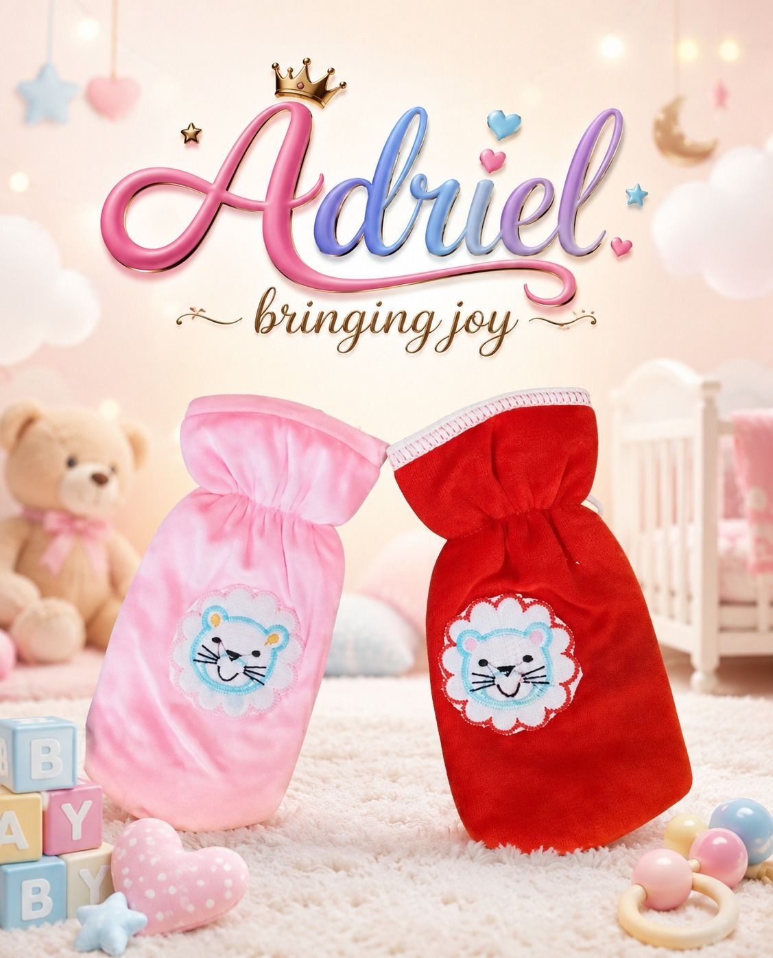 red pink bottle cover pack of 2 +-image-1