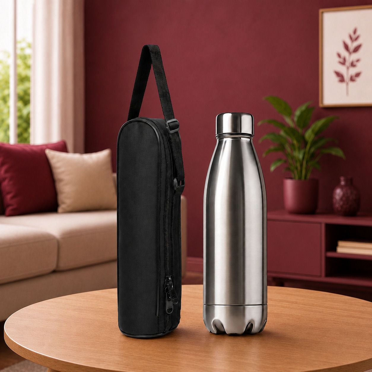 Water Bottle Cover for 1000 ML Portable Bottle Carry Case with Zipper-image-43