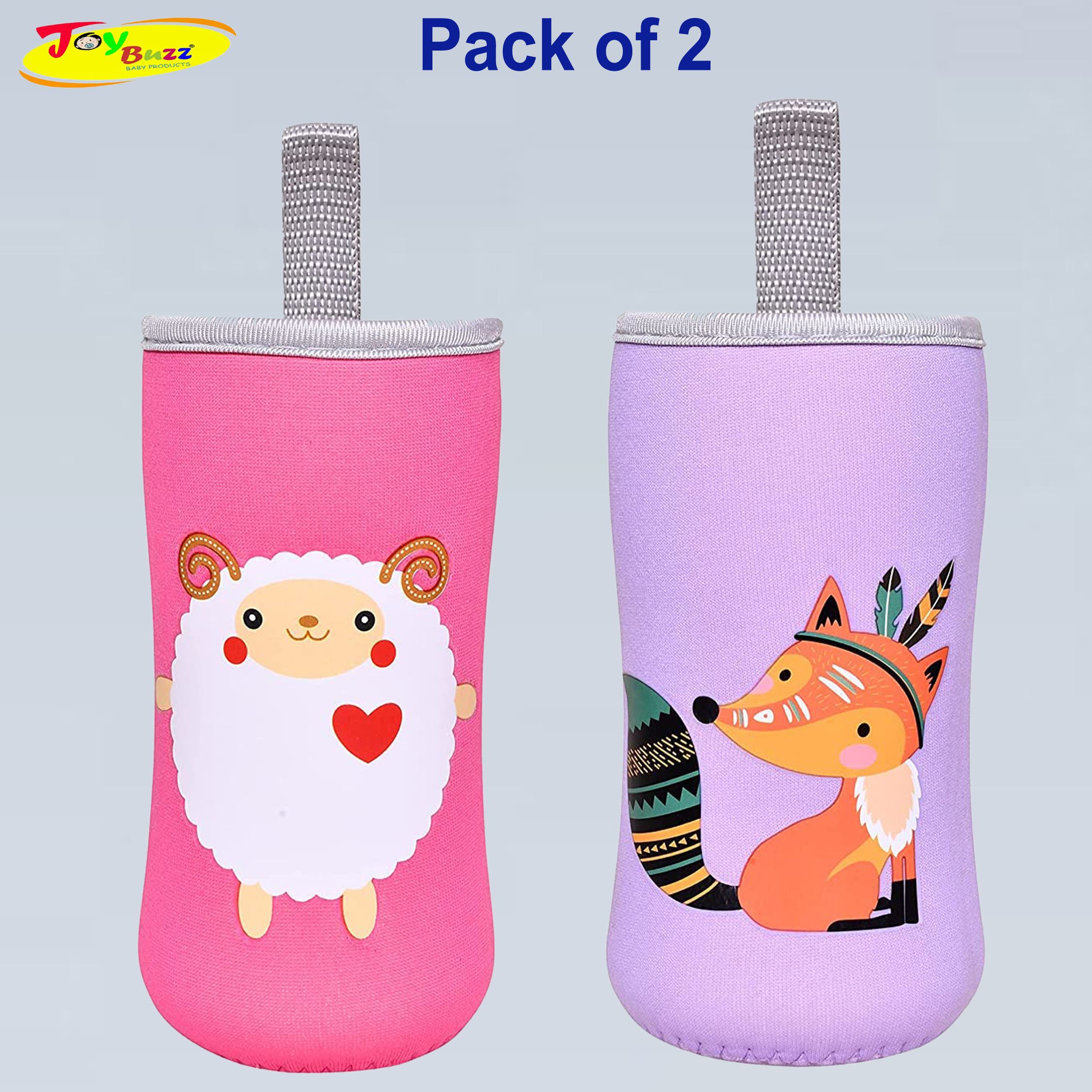 joy buzz Adjustable Feeding Bottle Cover Slim Neck Milk/Water Bottles Cover - Pack of 2-picture-33