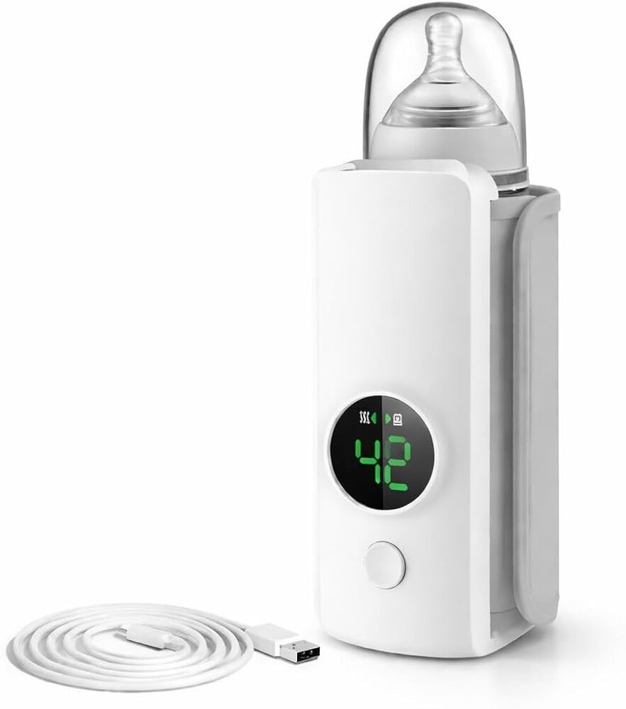 voltegic Baby Bottle Warmer, Portable Cordless Milk Heater with Waterless Heating-picture-23