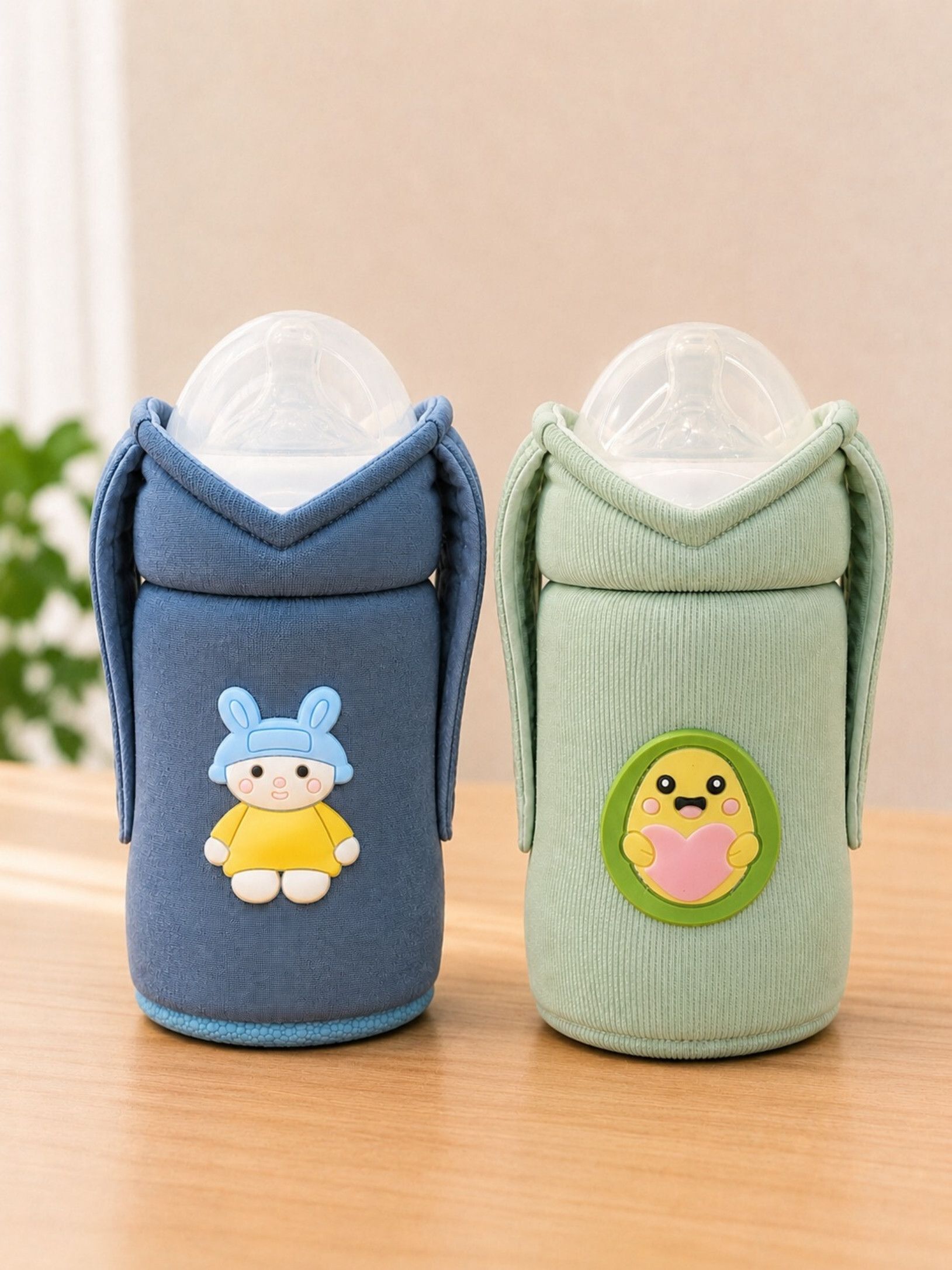 the little lookers Baby Feeder Cover Sleeve with Handles | Soft Water Resistant Bottle Cover-picture-10