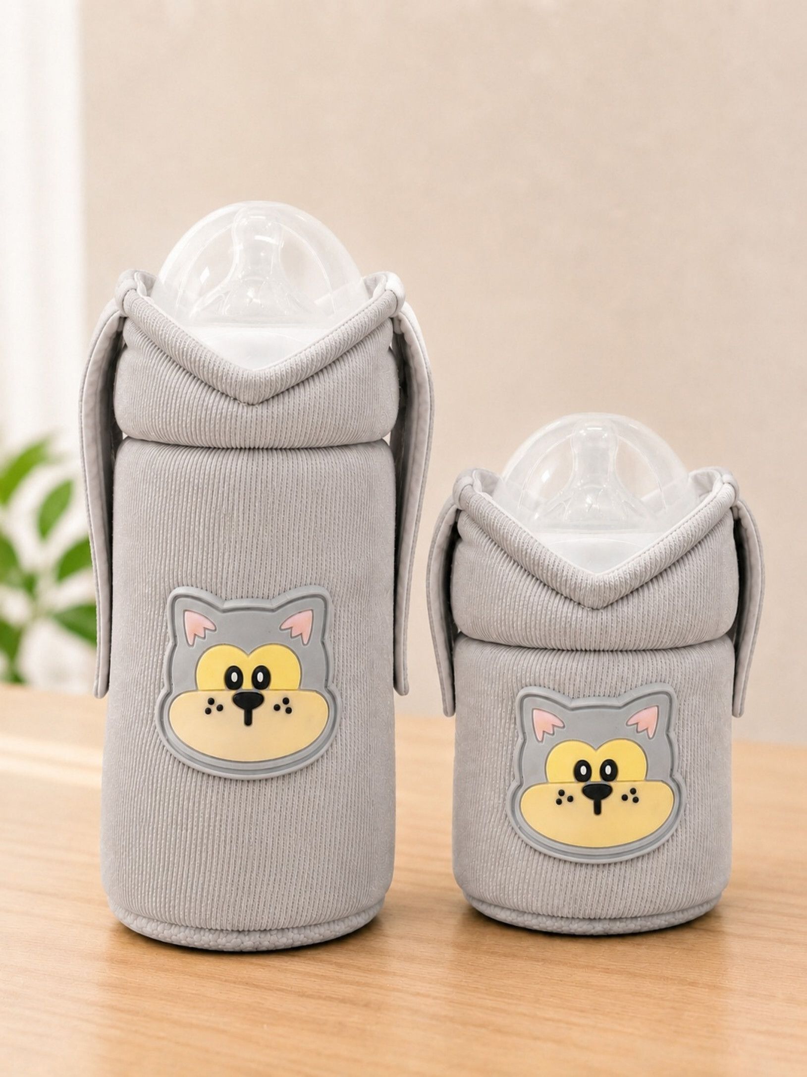 the little lookers Baby Feeder Cover Sleeve with Handles | Soft Water Resistant Bottle Cover-picture-13