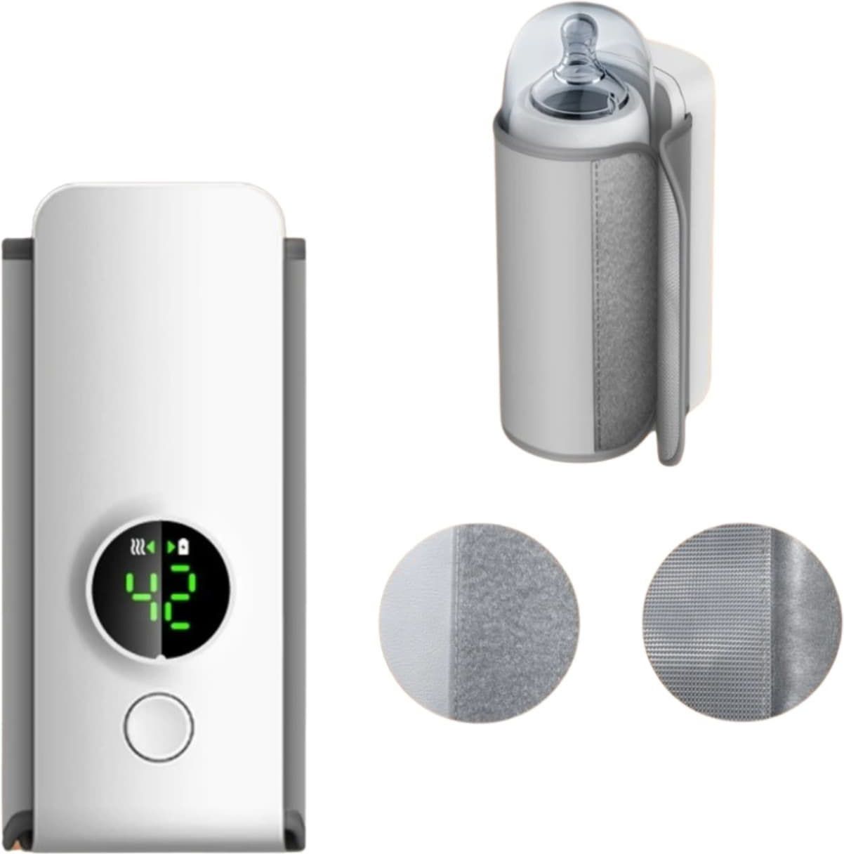 velmi Portable Milk Bottle Warmer USB Rechargeable Digital Temperature Control-picture-39