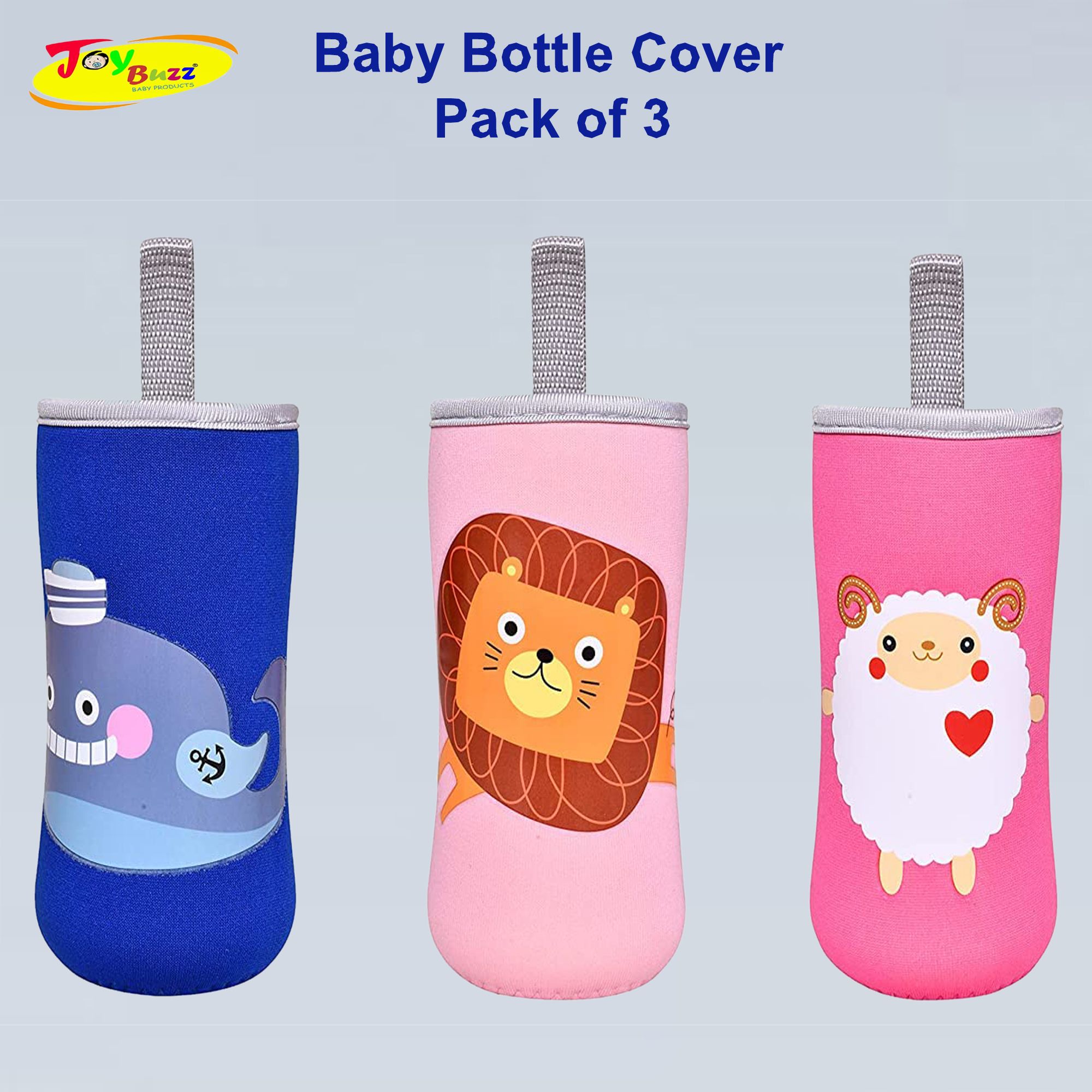 joy buzz Adjustable Feeding Bottle Cover Slim Neck Milk/Water Bottles Cover - Pack of 3-picture-36