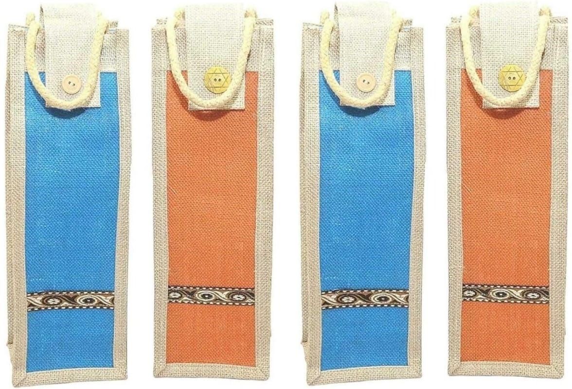 Assorted Jute Bag For Wine/Water Bottle Gift Bag/Bottle Carry Bag Pack Of 4-image-23