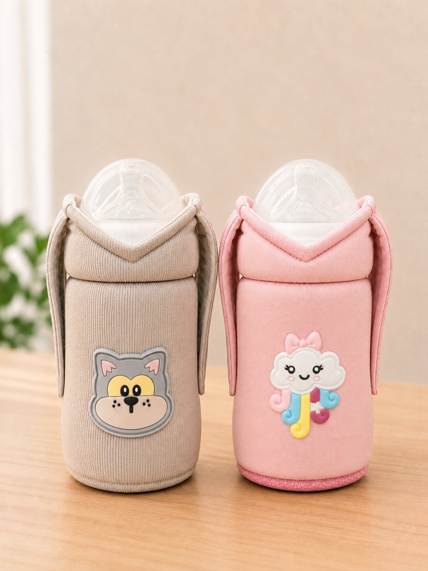 Baby Feeder Cover Sleeve with Handles | Soft Water Resistant Bottle Cover-image-13