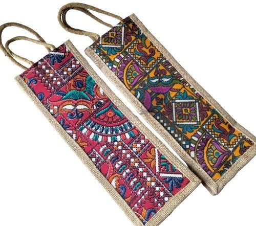 2 Designer Printed Water Bottle Bags