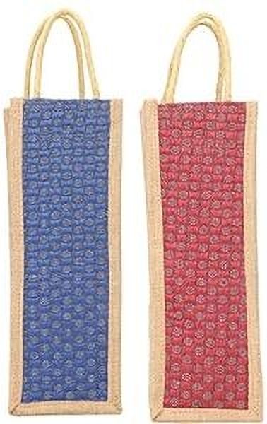 2 Designer Printed Jute Water Bottle Bags-image-32