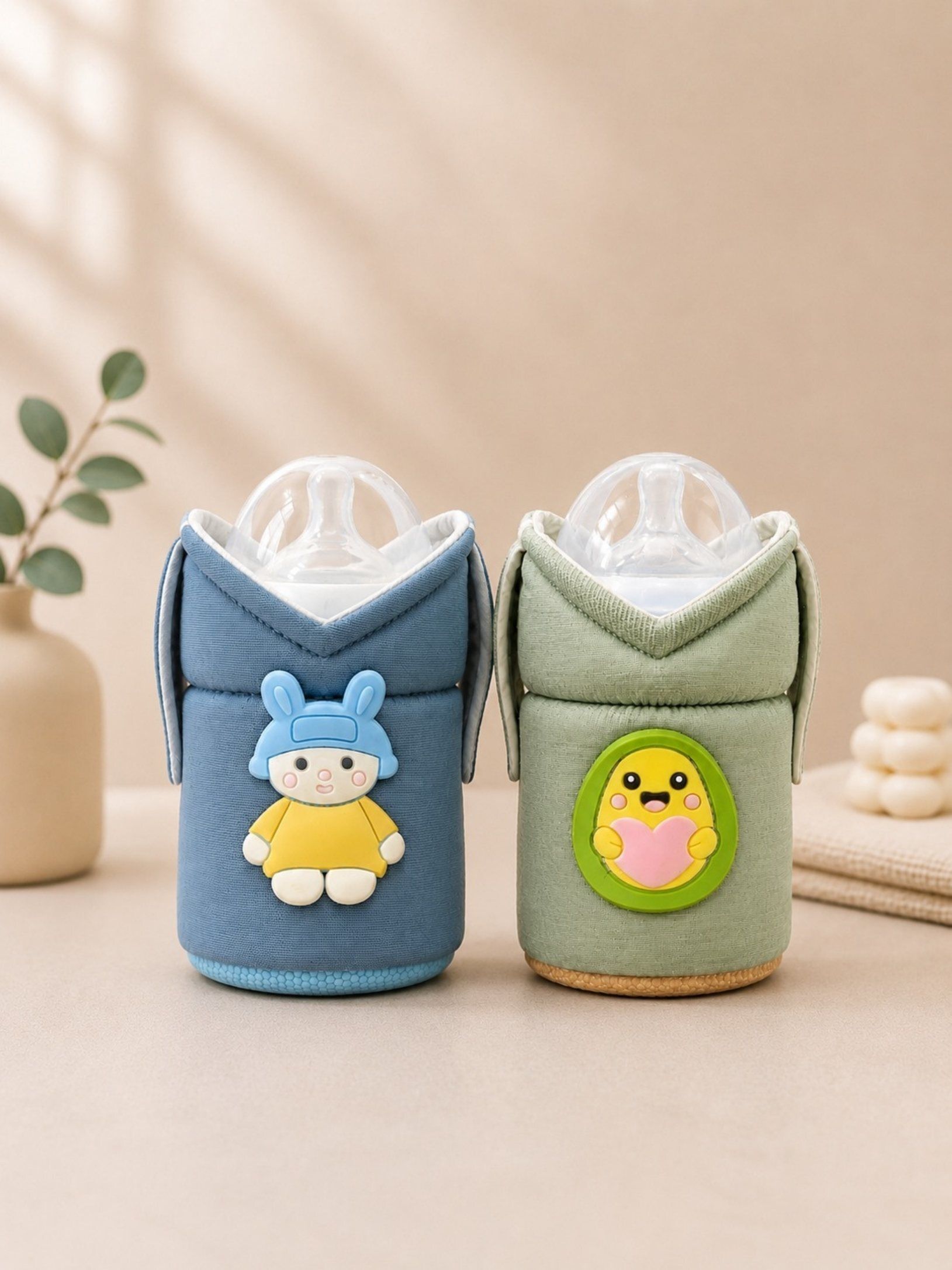 Baby Feeder Cover Sleeve with Handles | Soft Water Resistant Bottle Cover-image-12