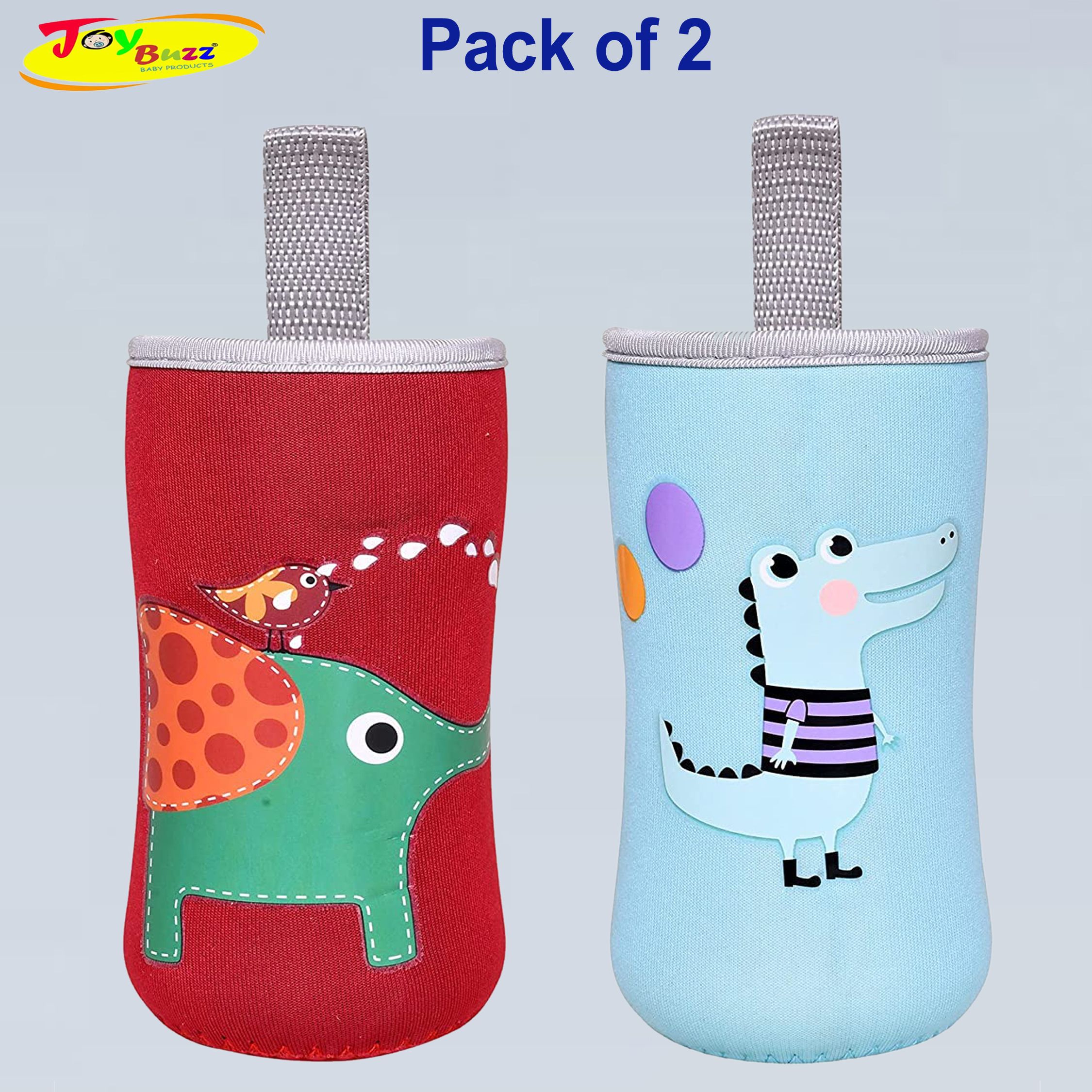 joy buzz Adjustable Feeding Bottle Cover Slim Neck Milk/Water Bottles Cover - Pack of 2-picture-3
