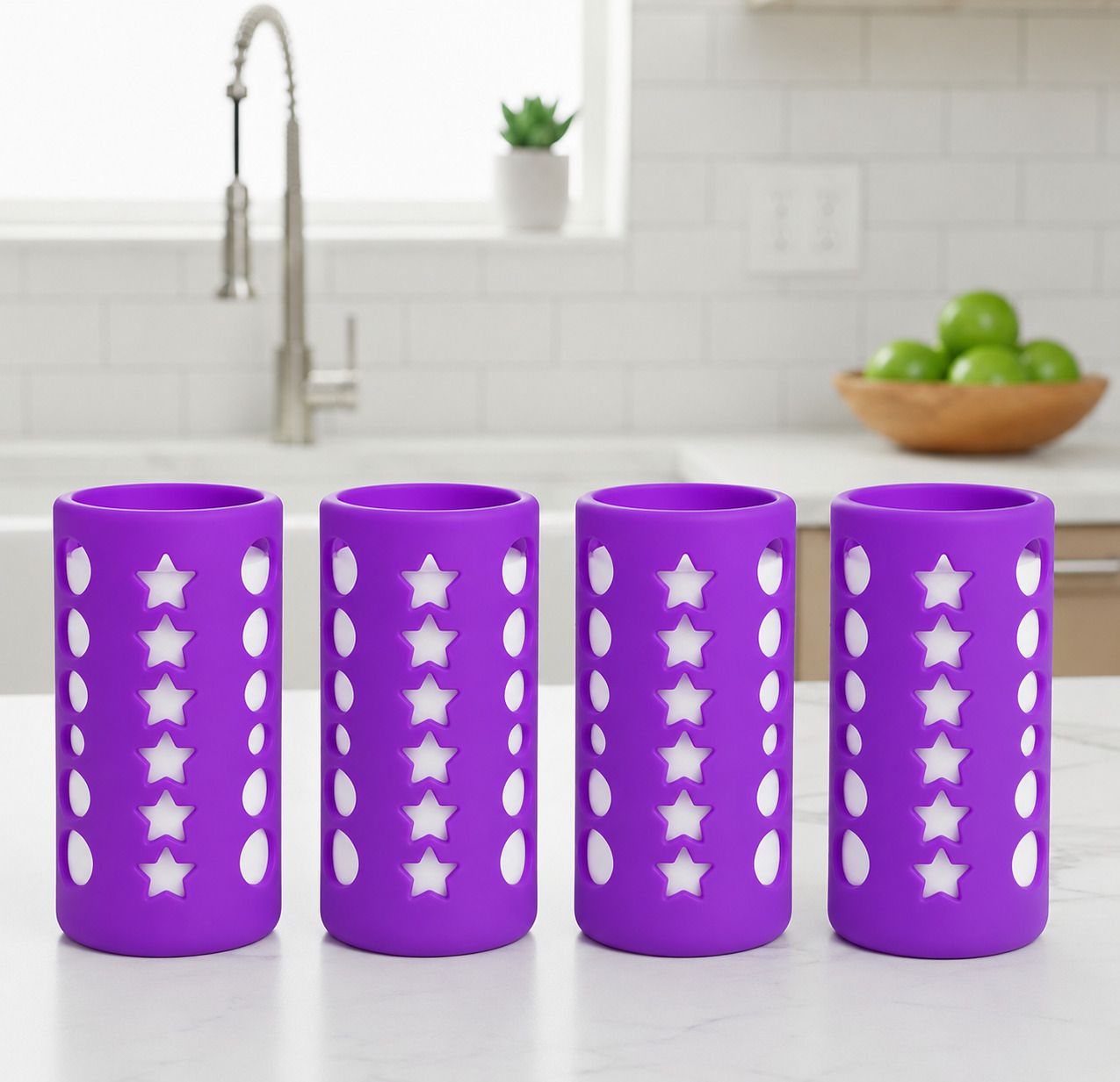 safe-o-kid 4 PCS 250ml Silicone Baby Feeding Bottle Cover | Insulated Protection for Babies-picture-16
