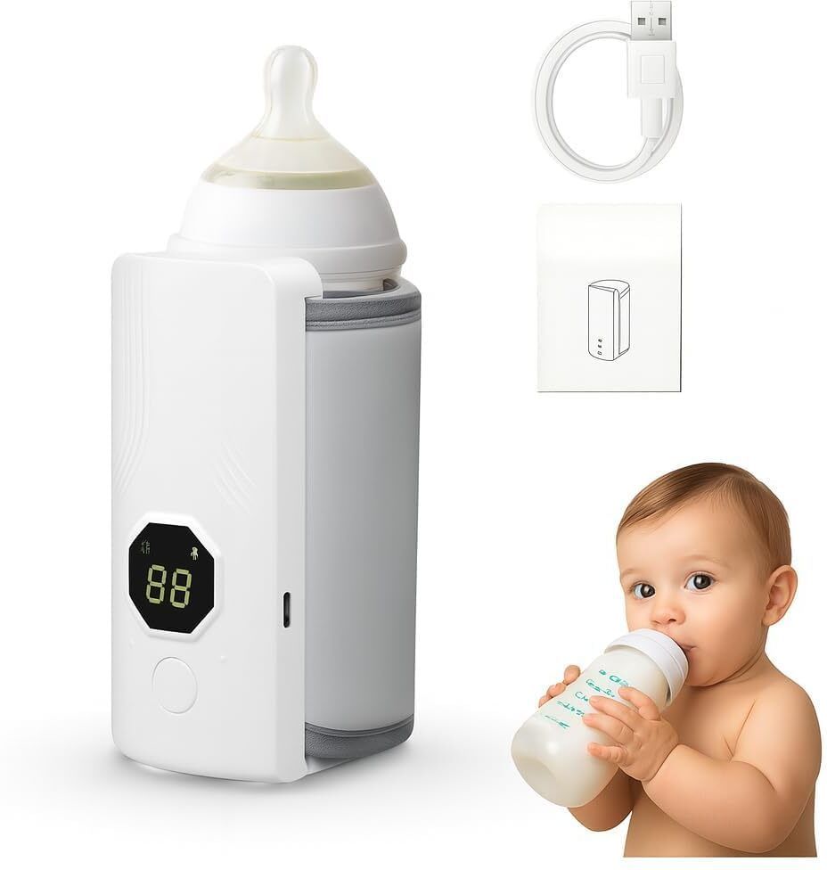 wundervox Fast Heating Portable Bottle Warmer for Baby Feeding with Rechargeable Battery-picture-10