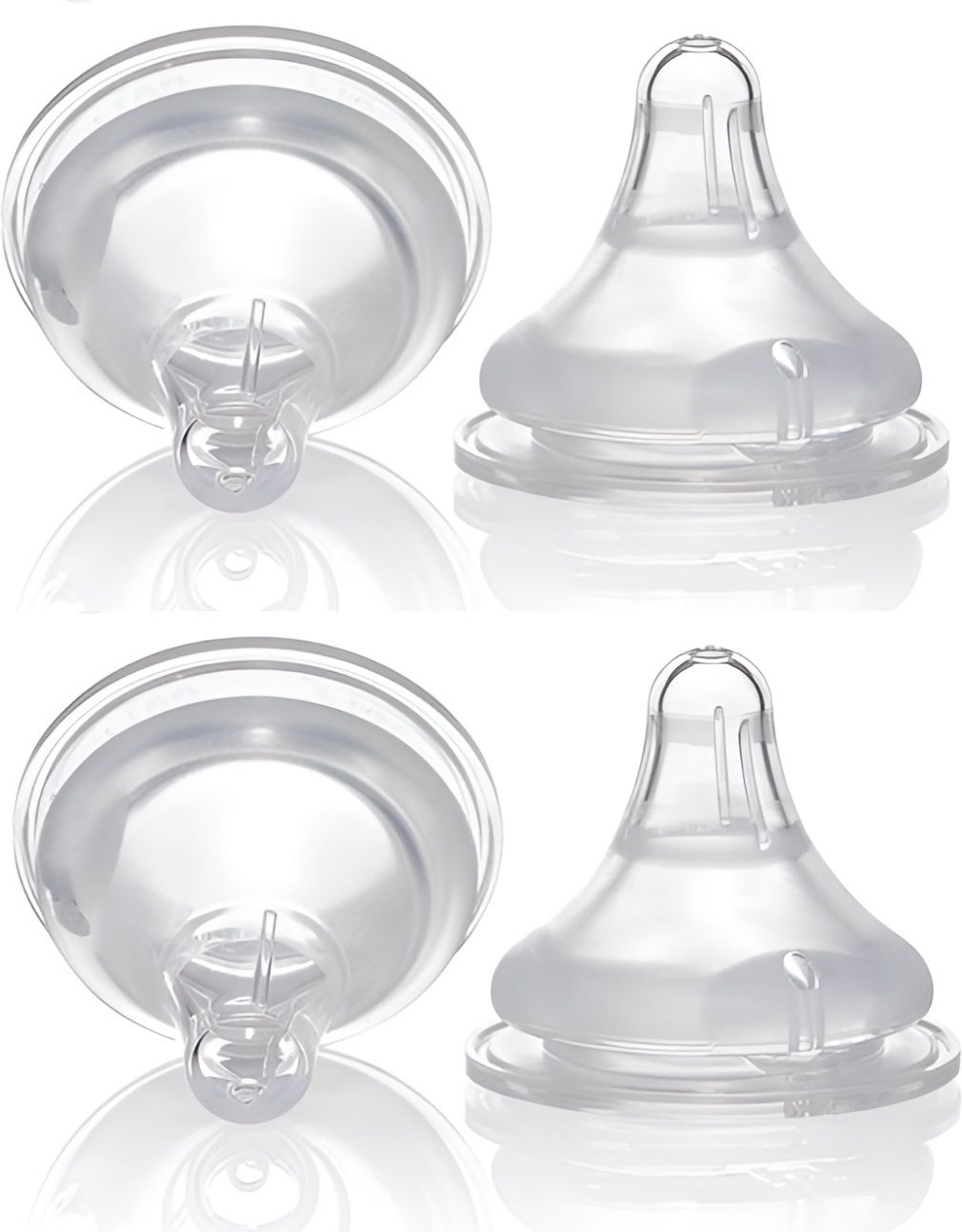 Wide Neck Baby Bottle Nipples - Soft Silicone, Anti-Colic, BPA-Free (Pack of 2) New Born Flow Nipple-image-37