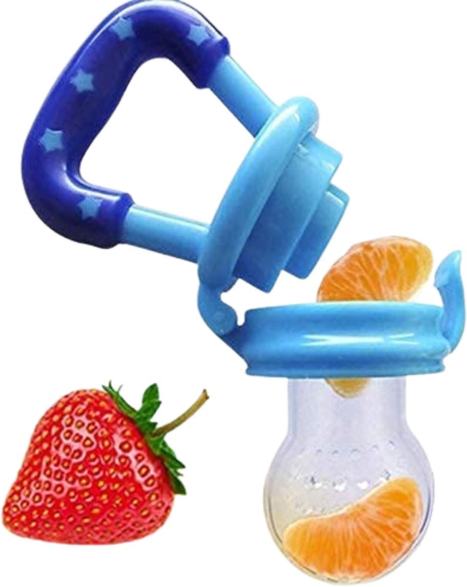 Food and Fruit Nibbler for Baby with Extra Silicon Mesh Infant Feeder Multicolor New Born Flow Nipple