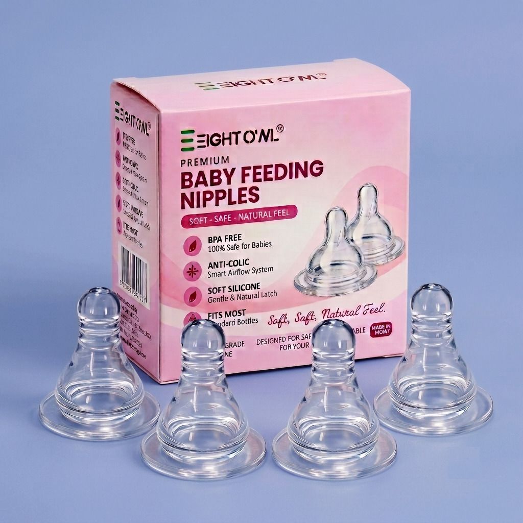 eight owl Soft Silicone Baby Bottle Nipple for Babies Aged 3-6 Months Medium Flow Nipple-picture-43