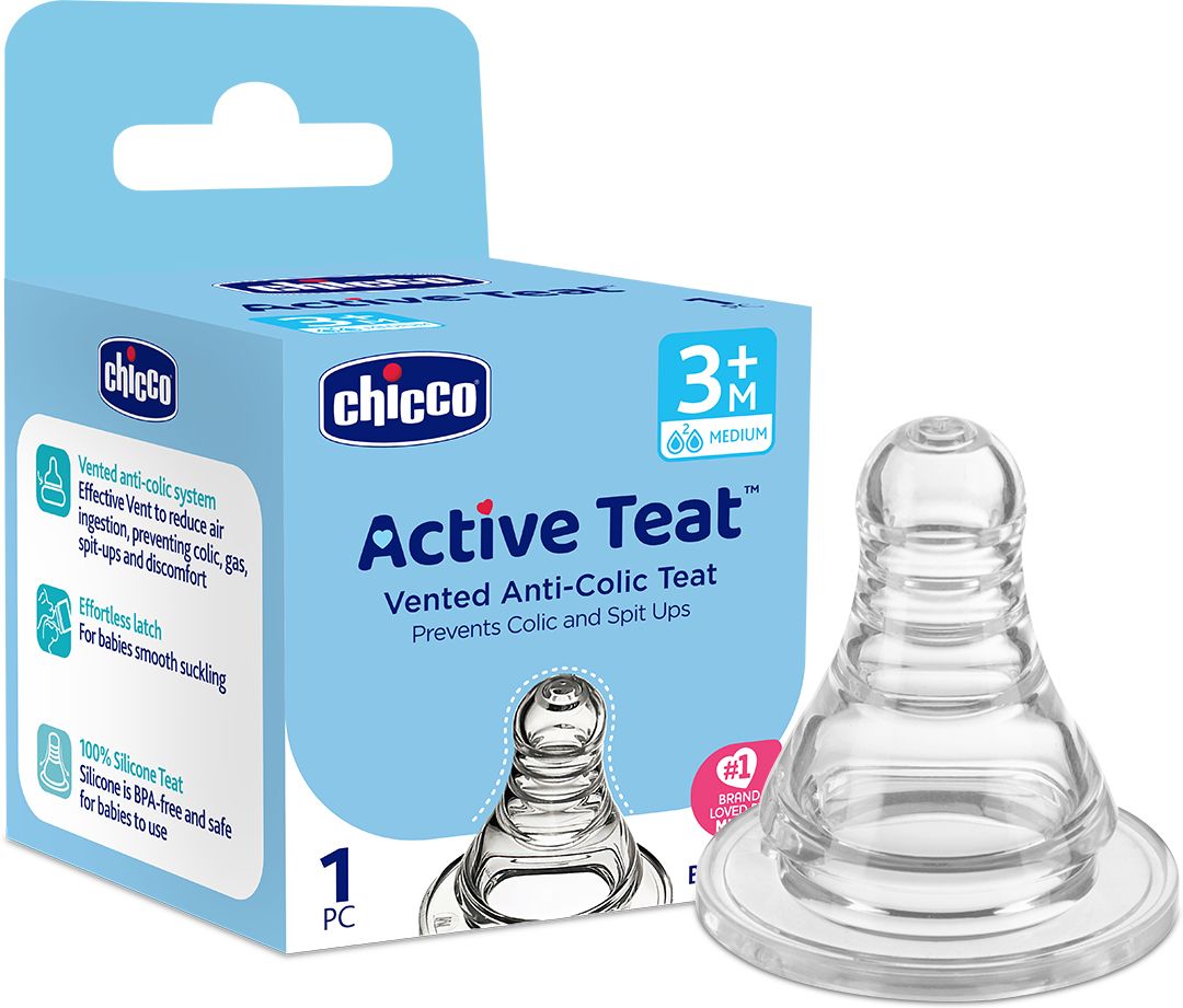 Active Teat 3 Months+ Medium Flow Nipple