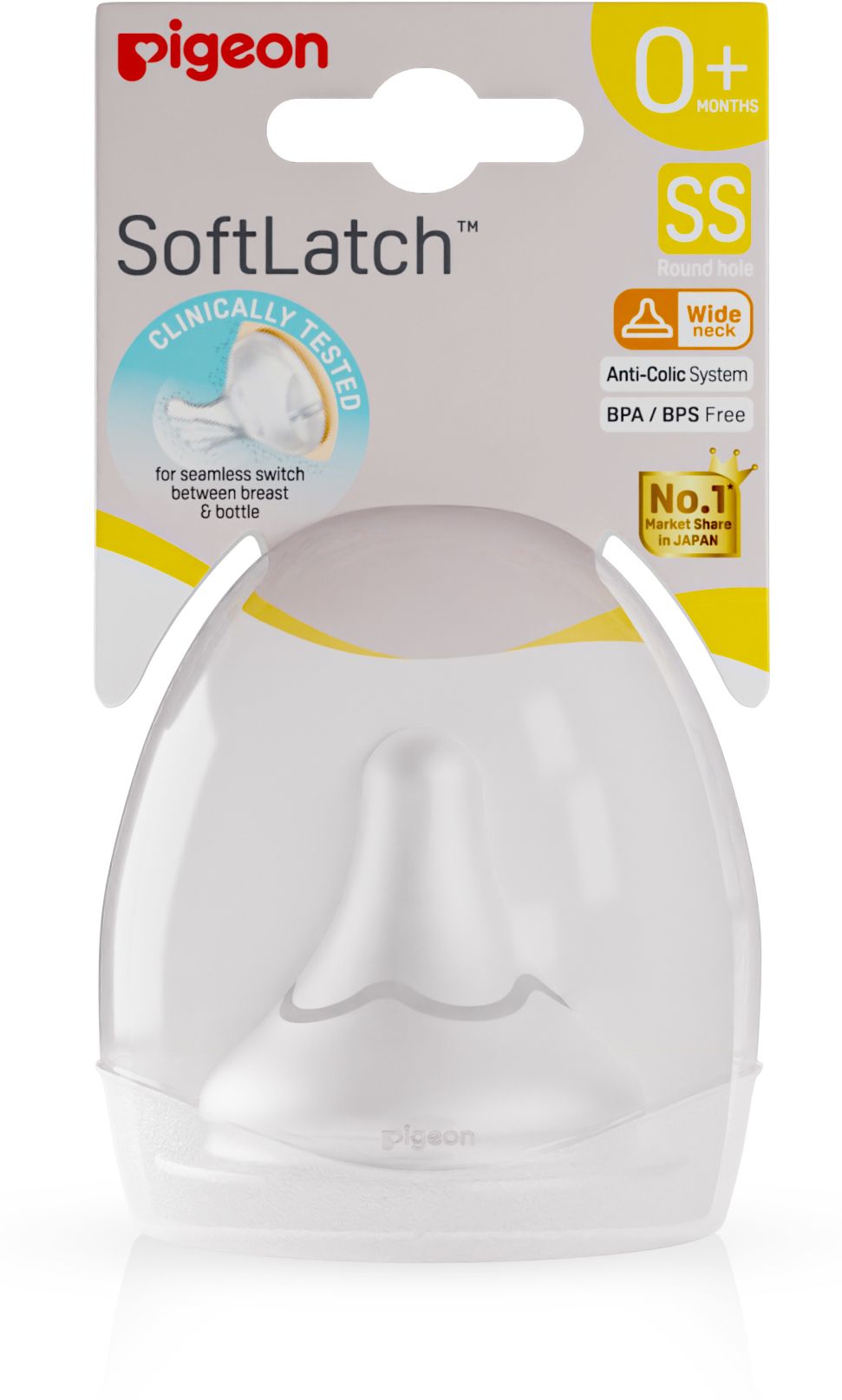 Baby Feeding Bottle Nipple - Anti-Colic Natural Flo Nipple pack of 1 New Born Flow Nipple