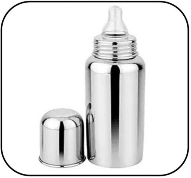 Baby Feeding Bottle, Milk Bottle for Kids, Baby Bottle-250 Ml(Silver) Medium Flow Nipple-image-32